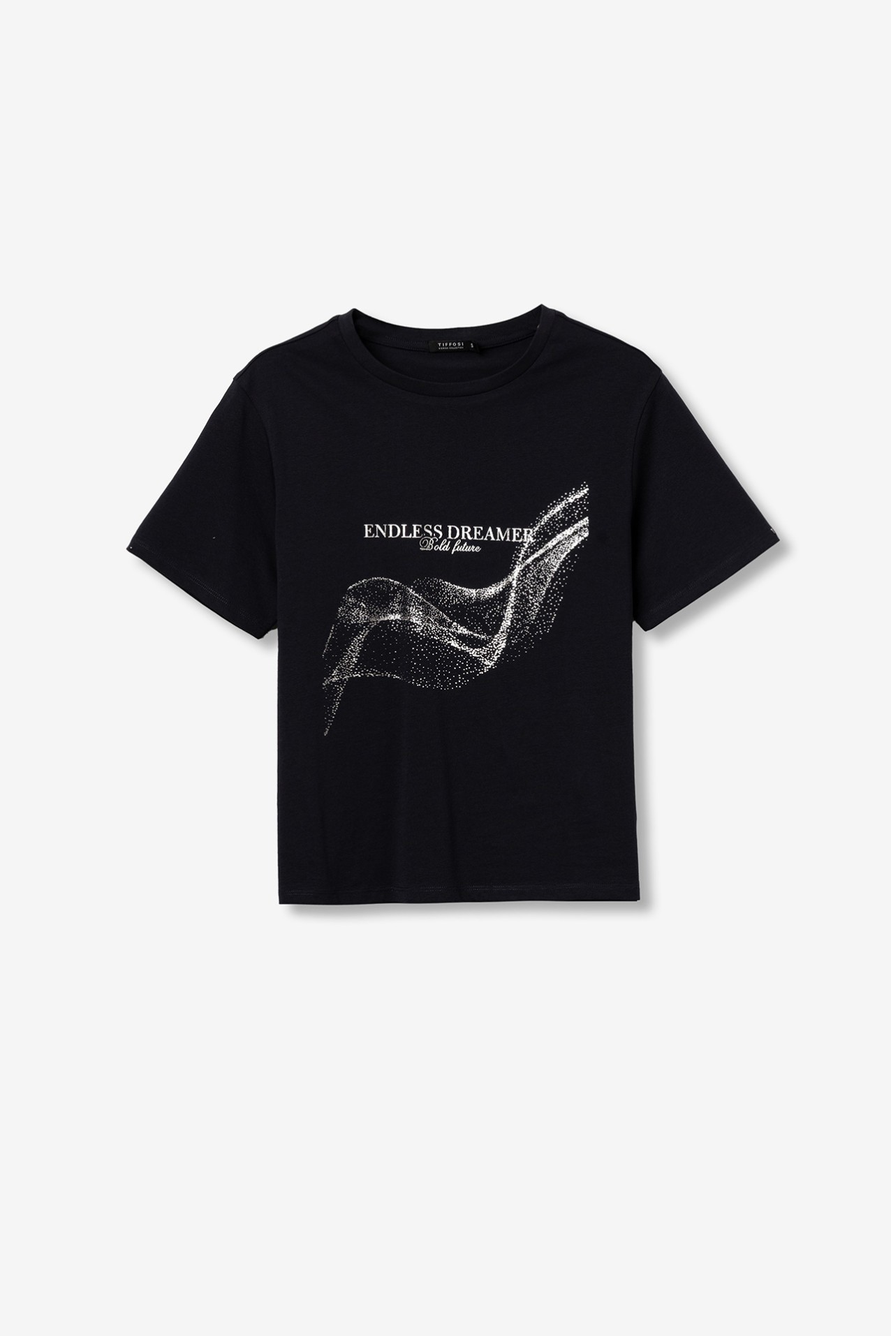 T-shirt azul manga curta