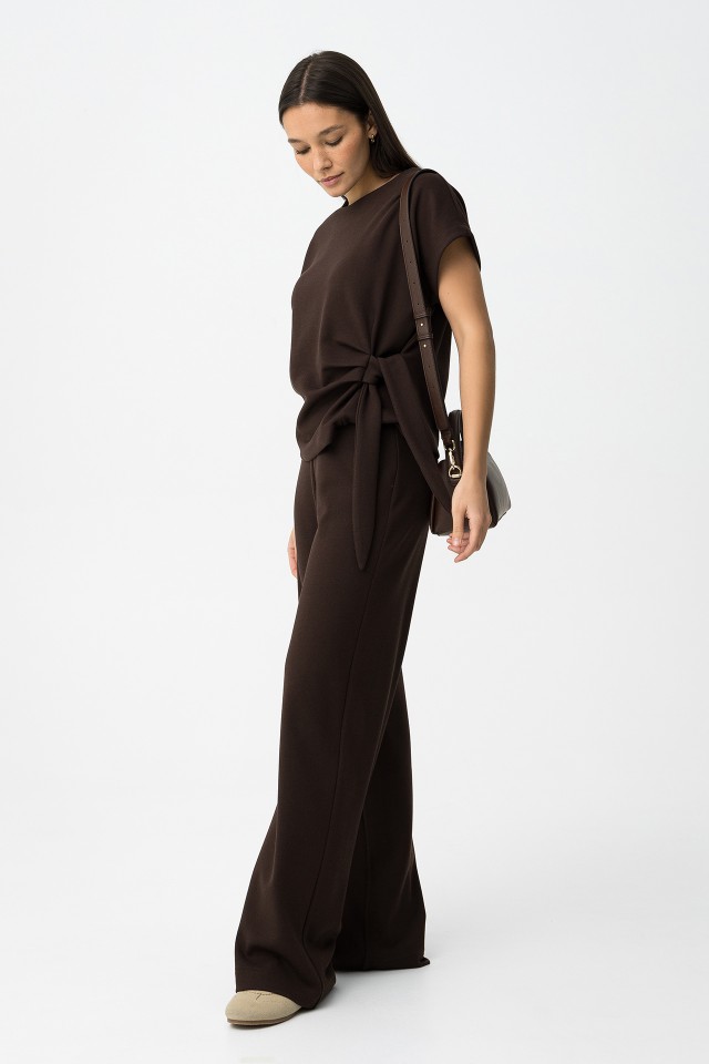 Chocolate Wide Leg Trousers