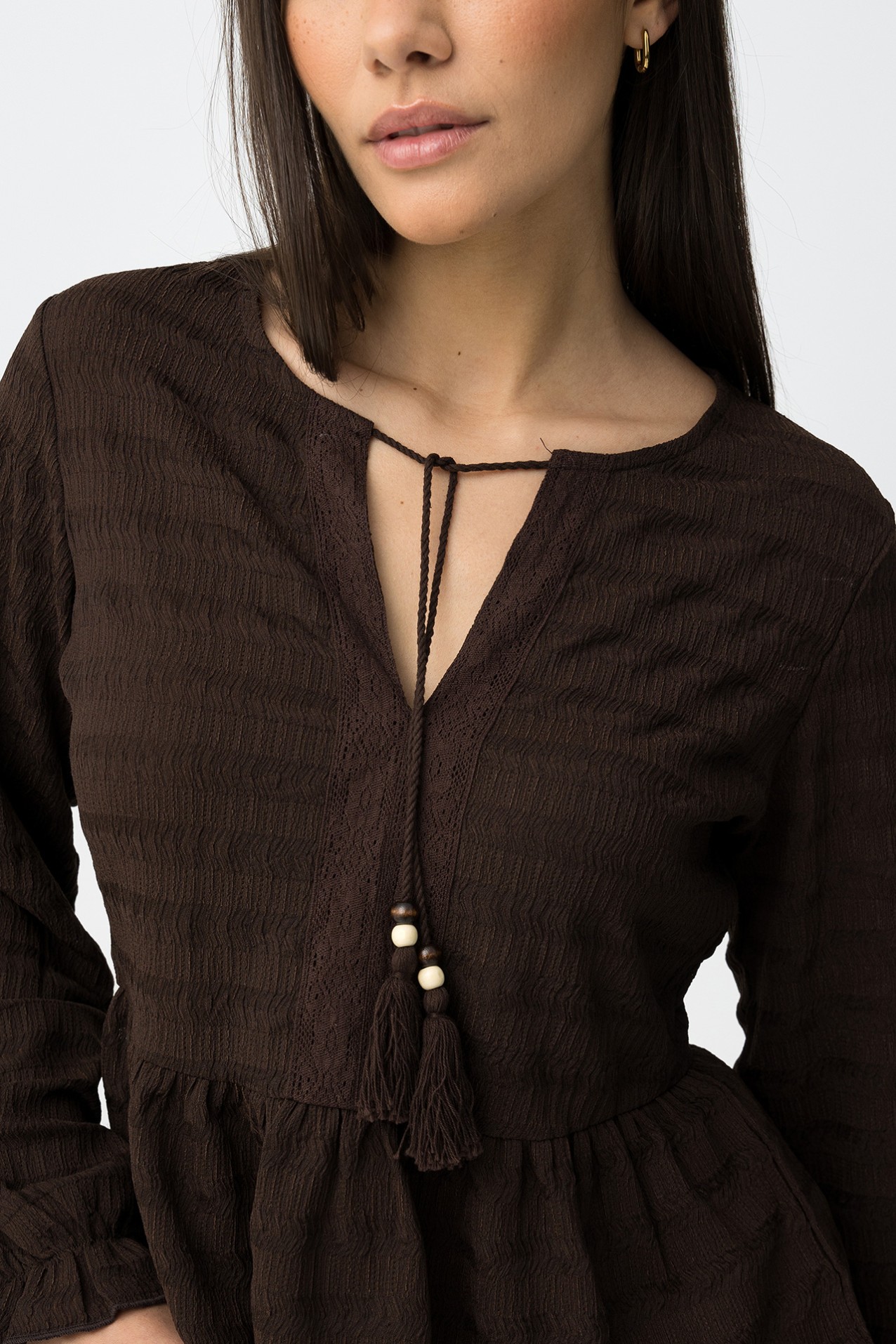 T-shirt Manga Comprida Chocolate