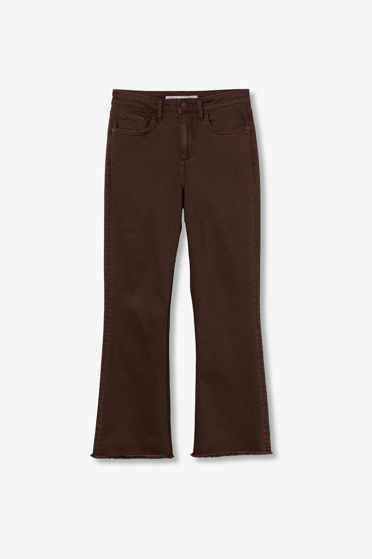 Cal�as Cropped Flare Castanhas