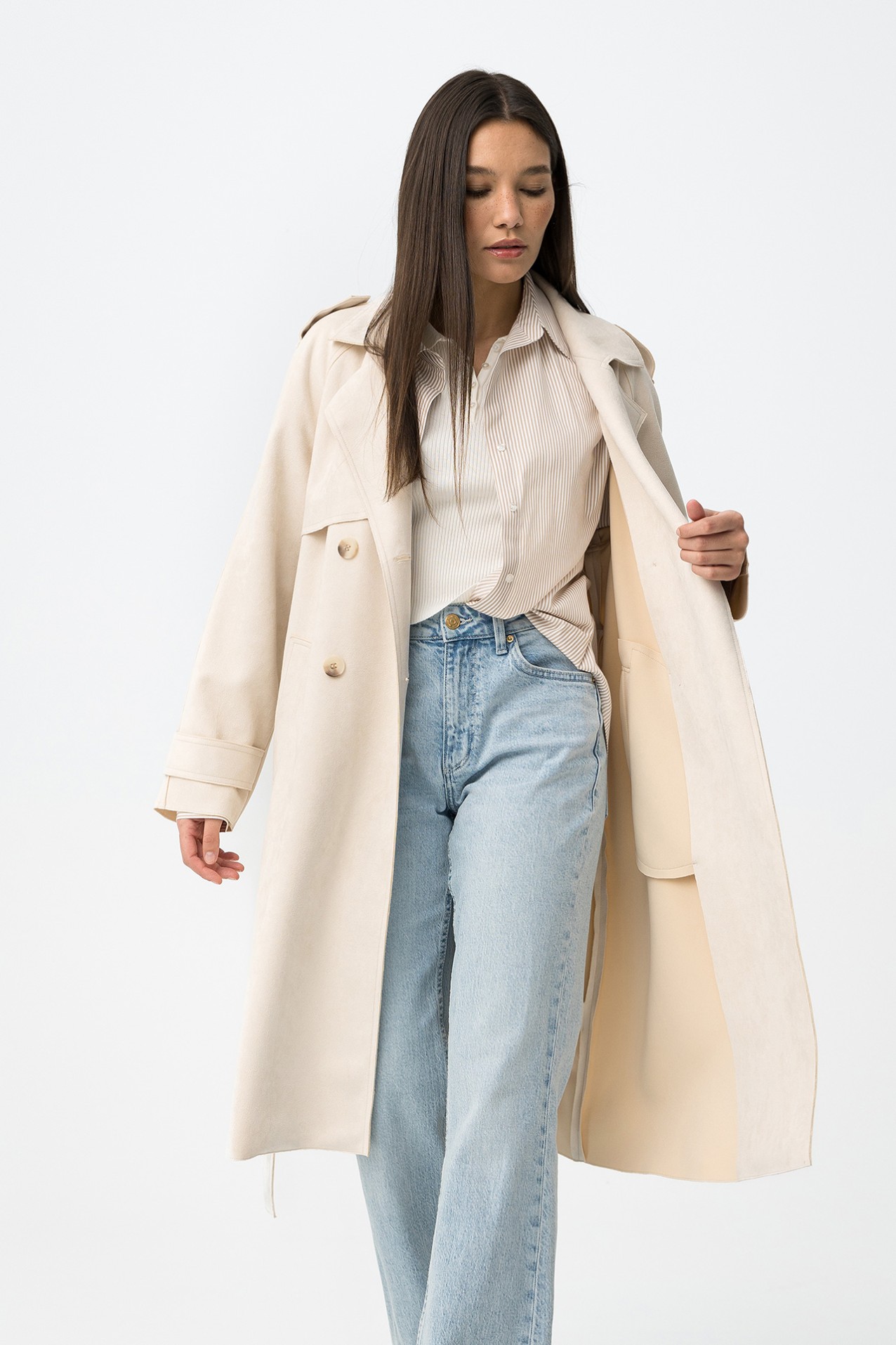 Casaco Bege Relaxed
