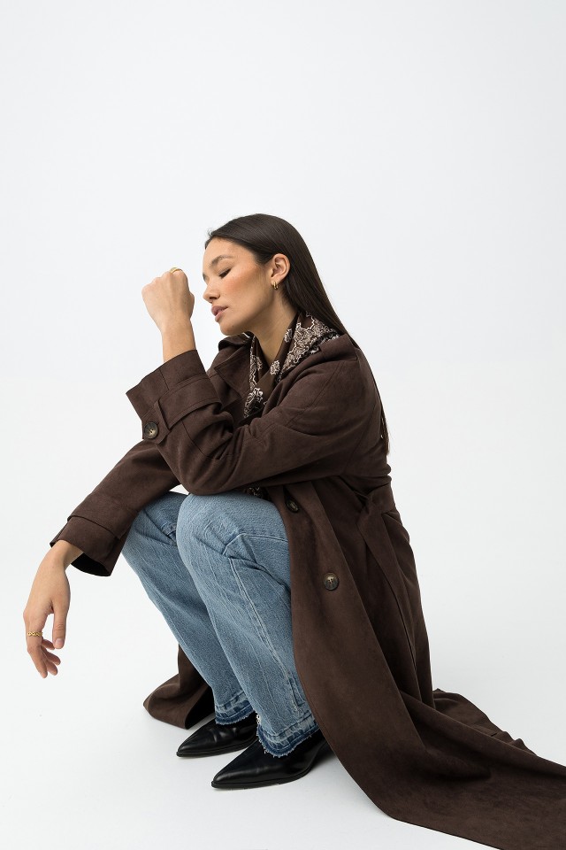 Chocolate Relaxed Coat