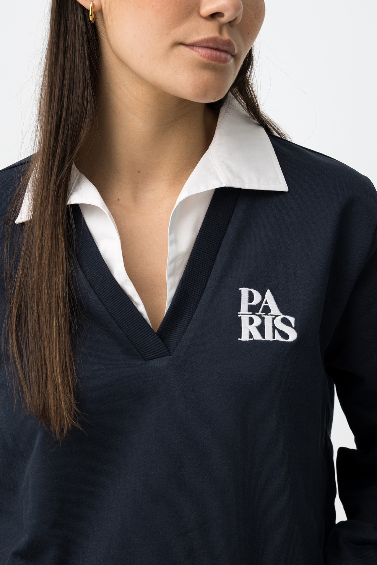 Long Sleeve Blue T-shirt