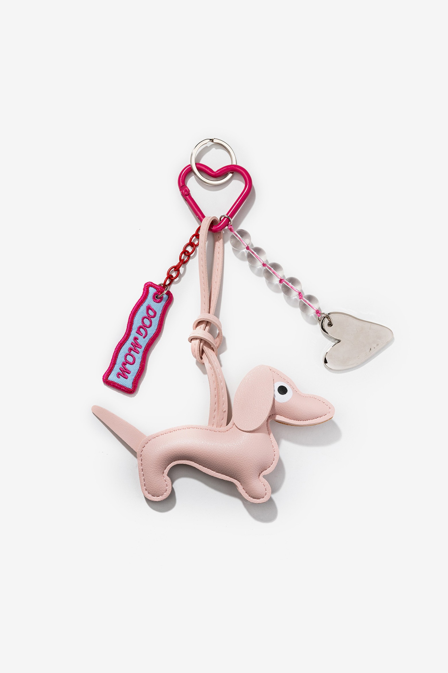 Pink Dog Keychain
