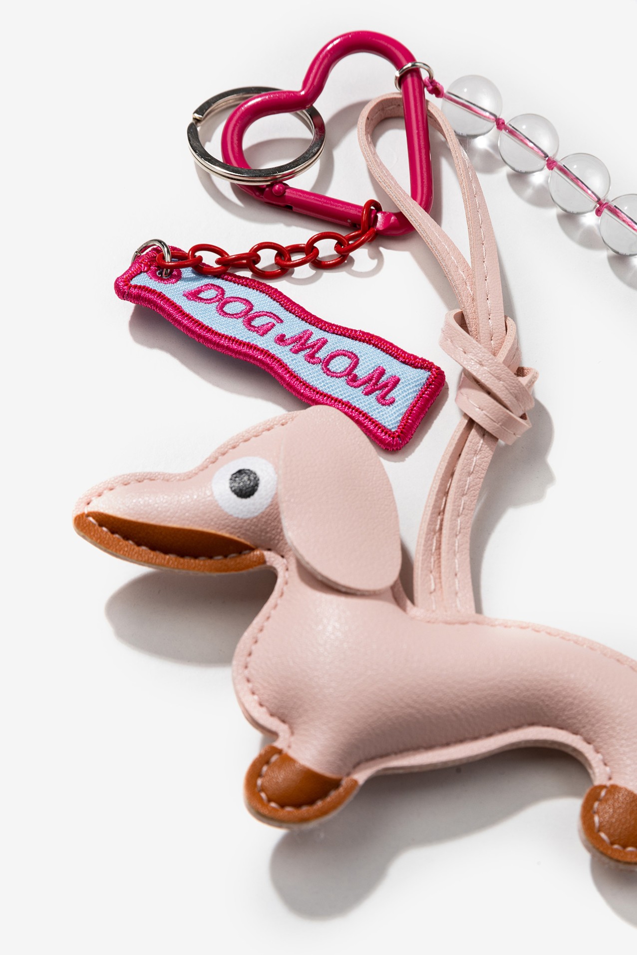 Pink Dog Keychain