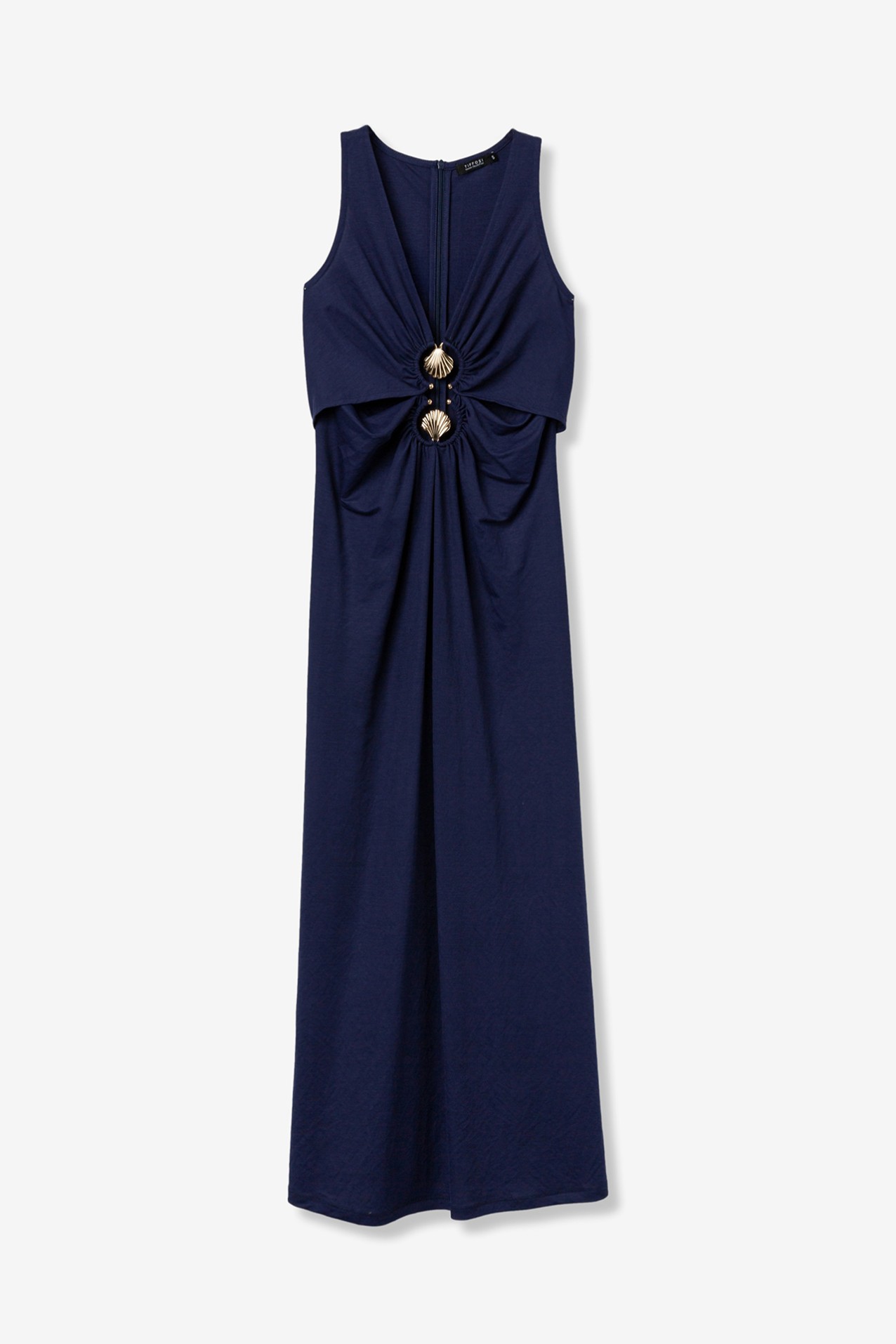 Vestido azul con argollas