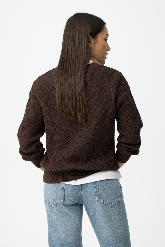 Camisola Tricotada Chocolate Camisola Tricotada Chocolate