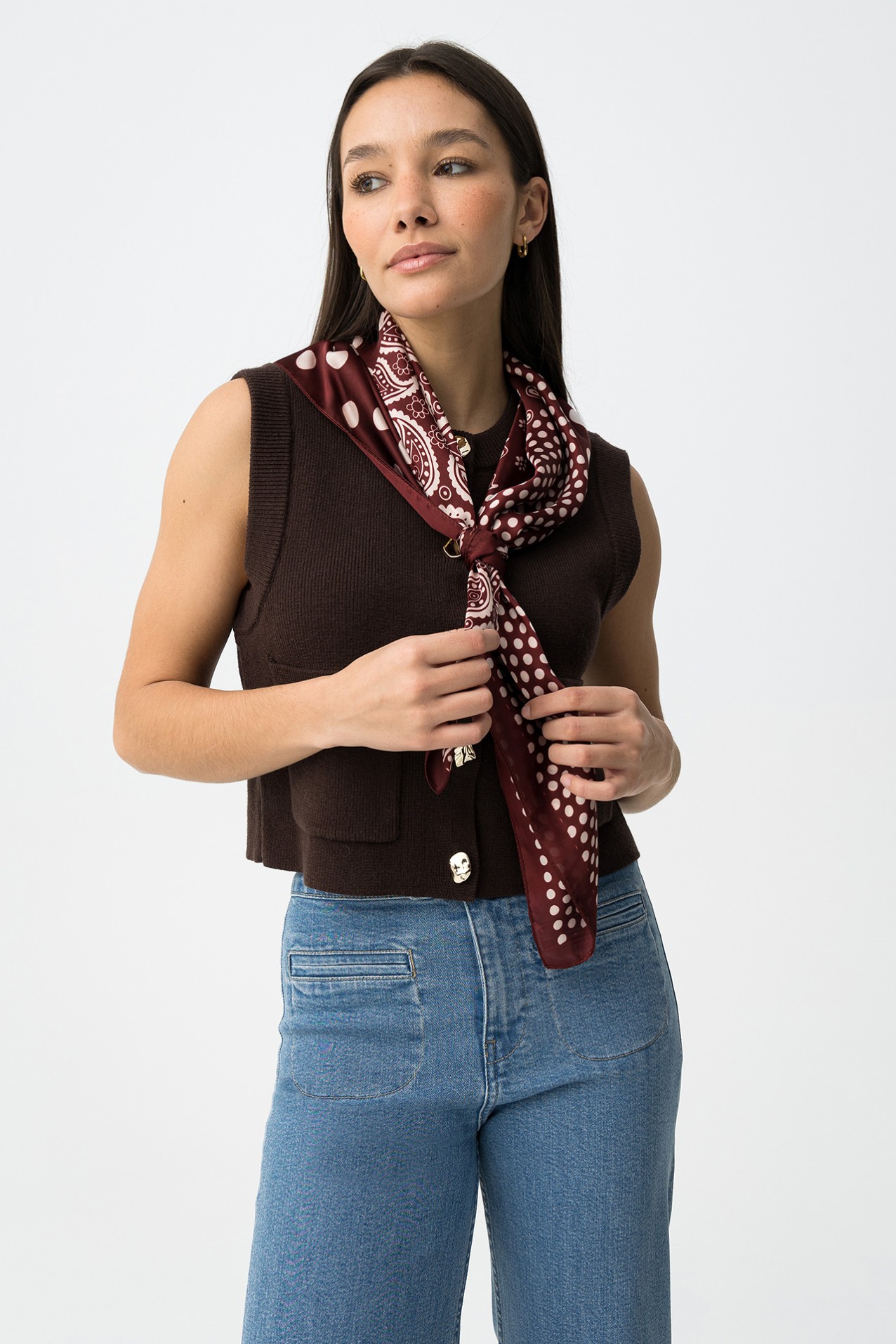 Colete Tricotado Chocolate