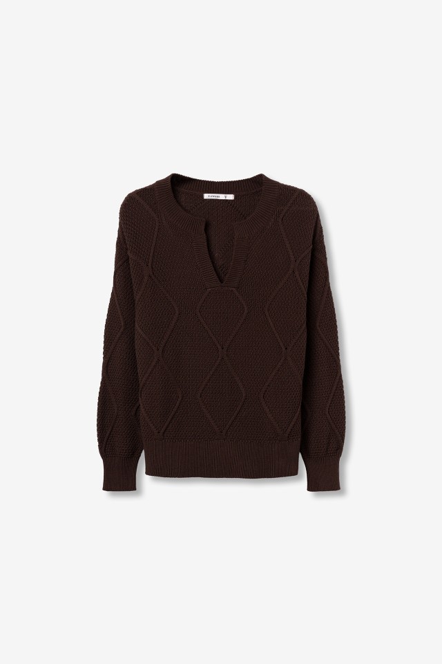 Camisola Tricotada Chocolate