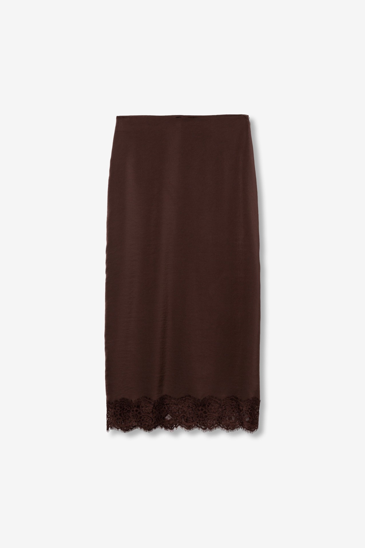 Saia Chocolate com Renda
