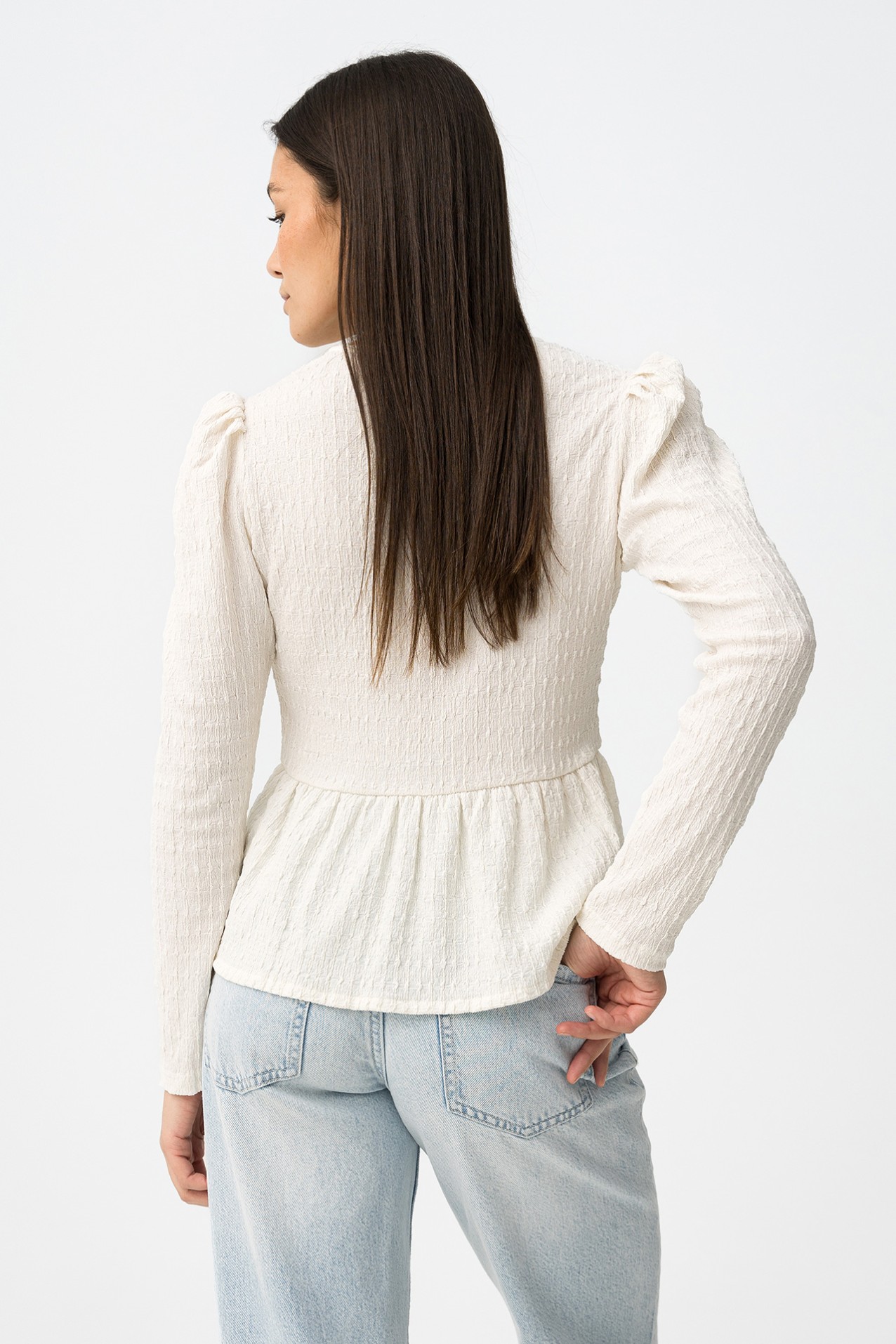 Long Sleeve Textured Top