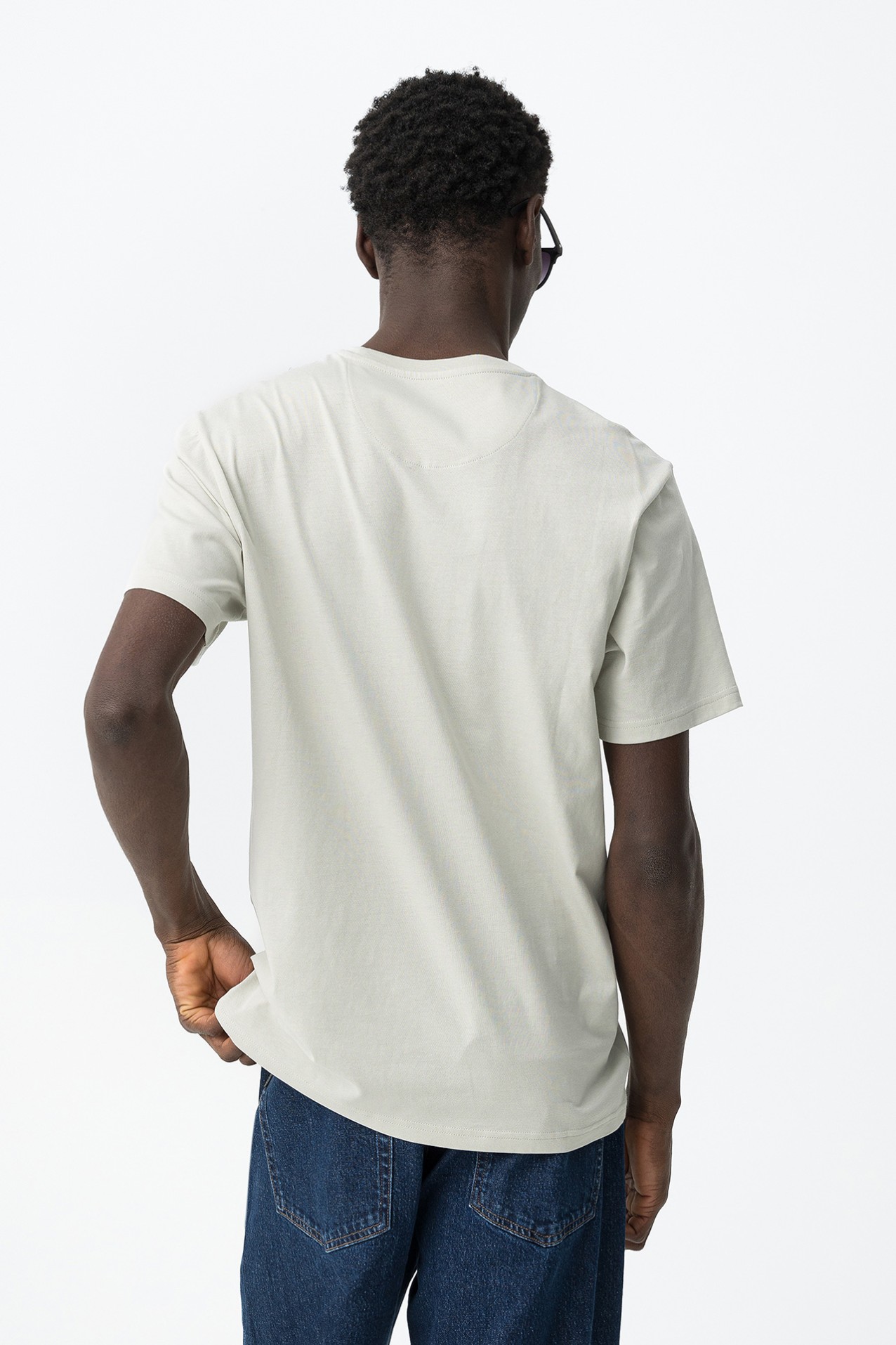 Cotton T-shirt with Embossed Detail