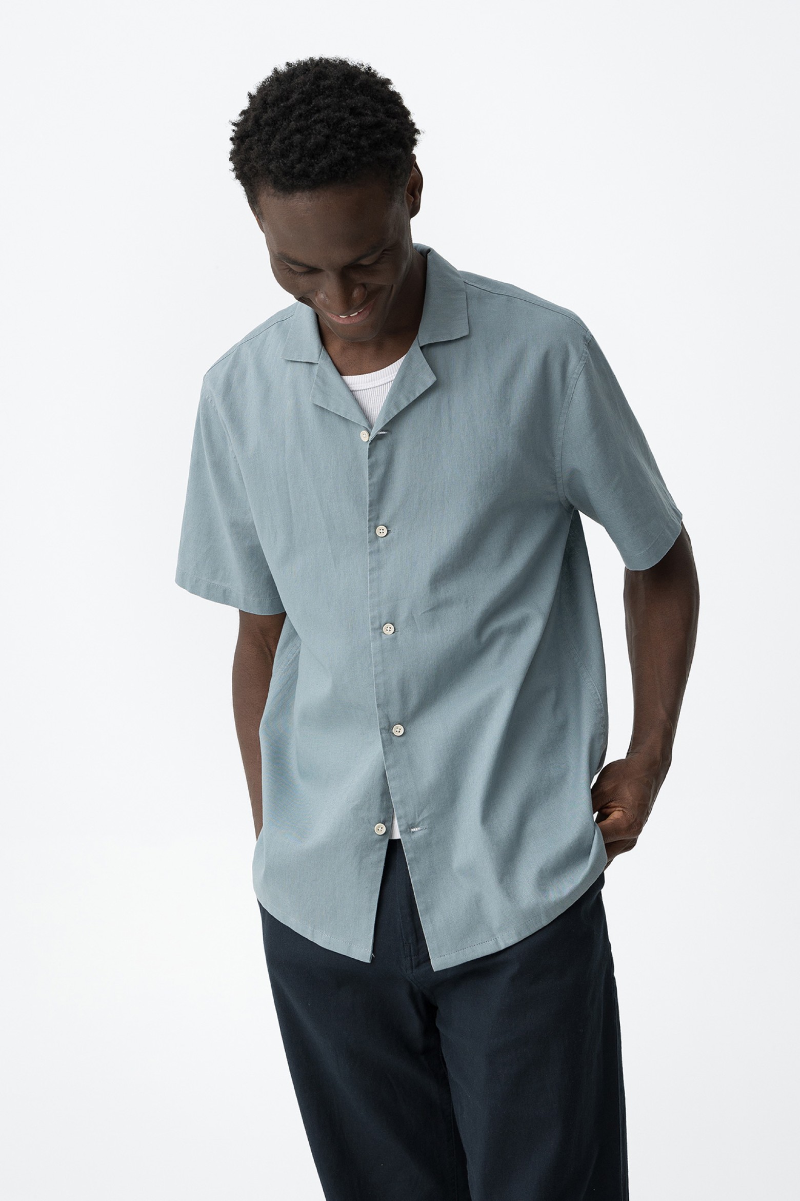 Camisa azul manga corta - 10065687_775 - Tiffosi