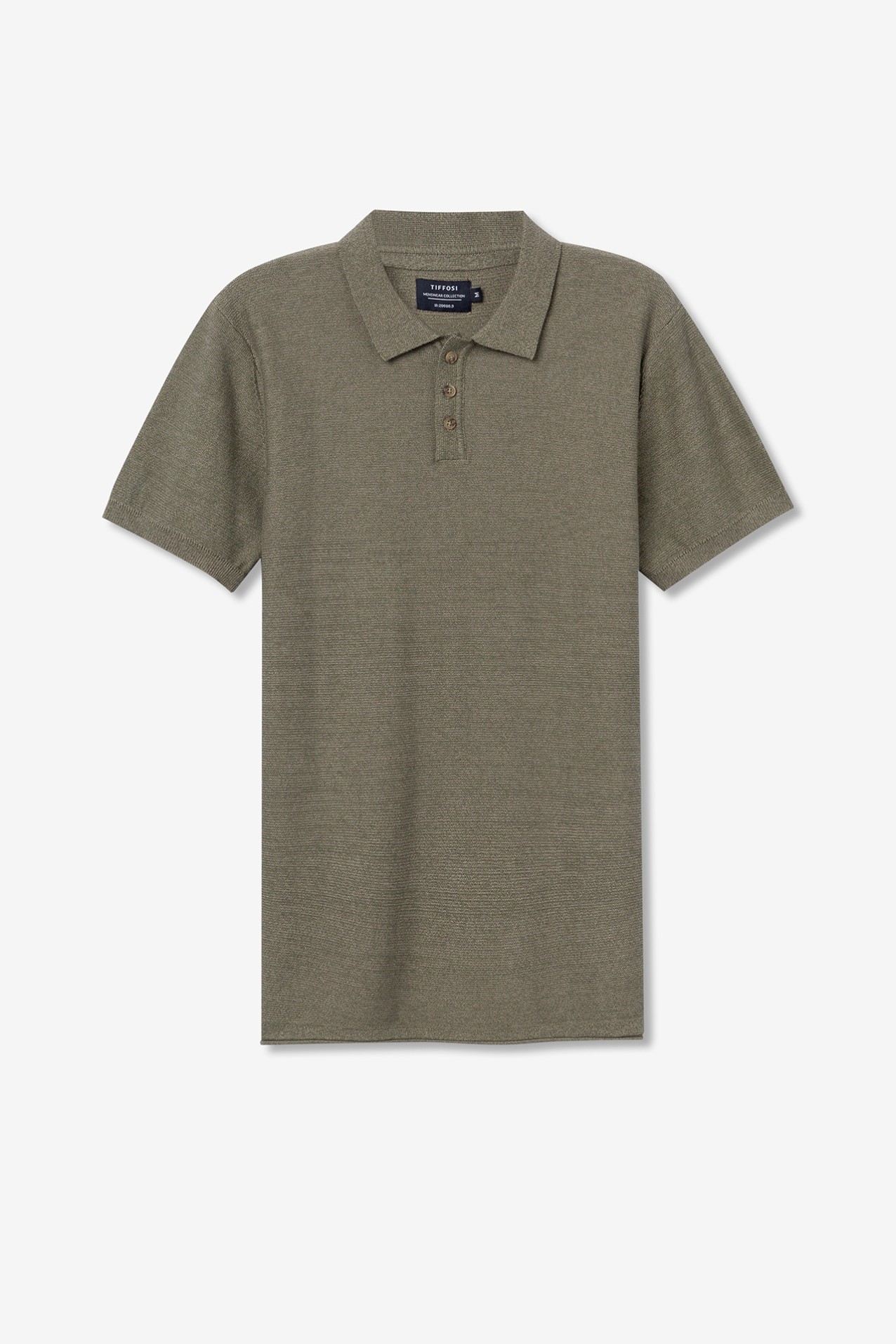 Polo verde punto manga corta