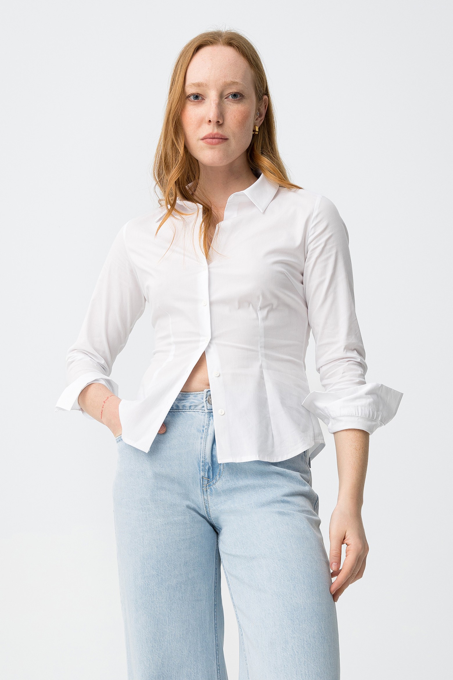 Camisa branca slim fit