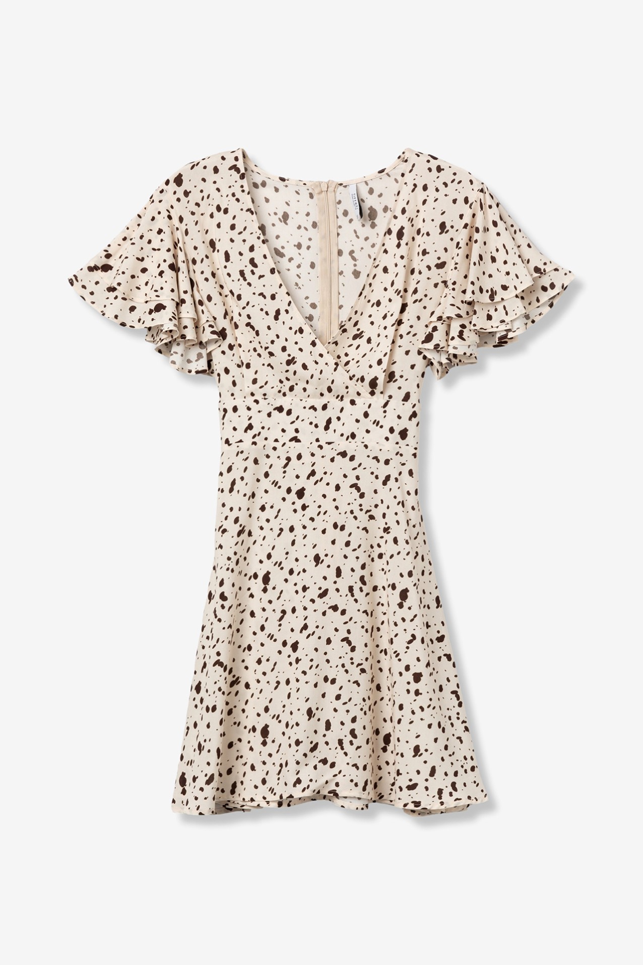 Vestido bege com padr�o