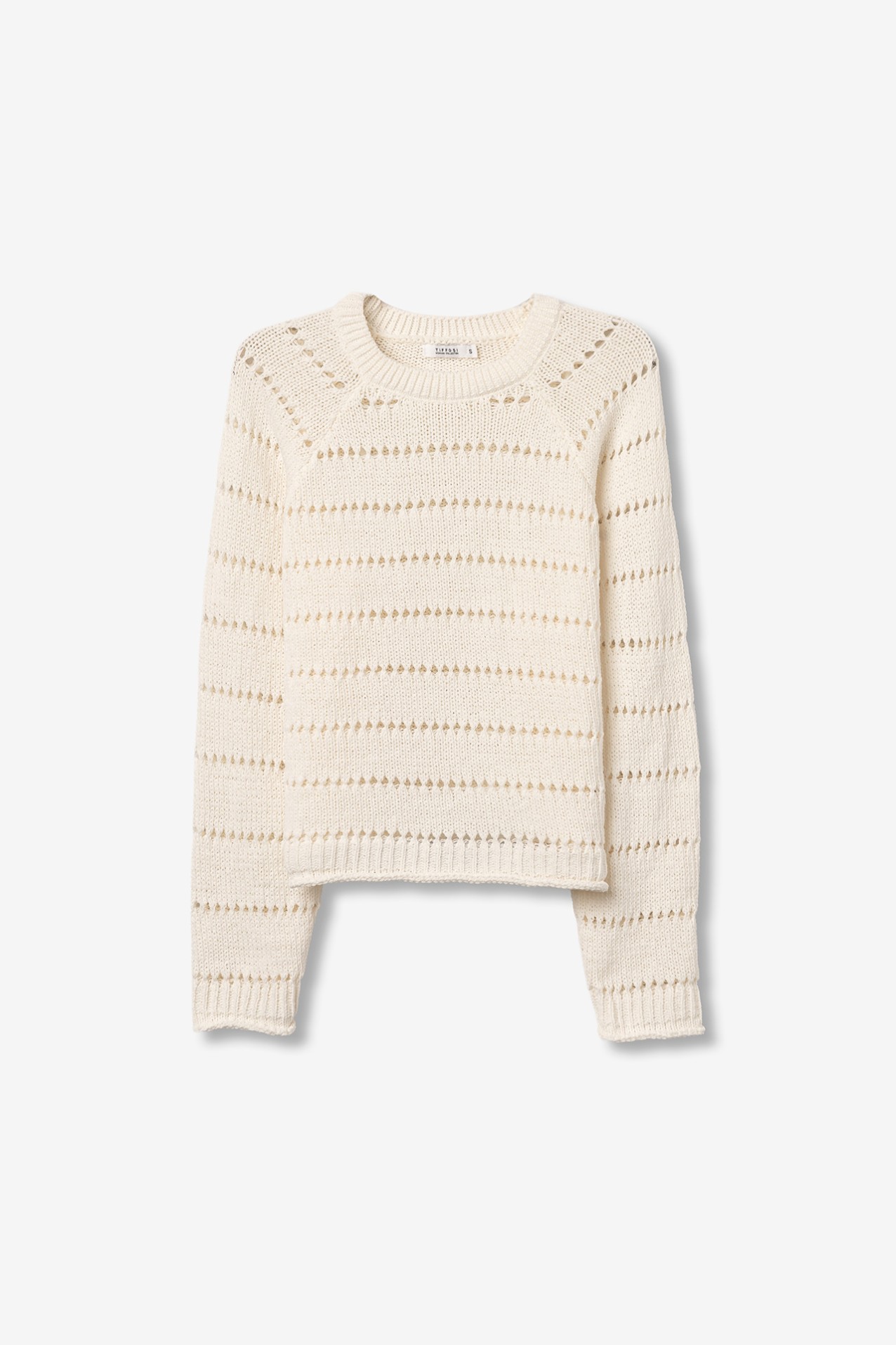 Camisola tricotada cru regular