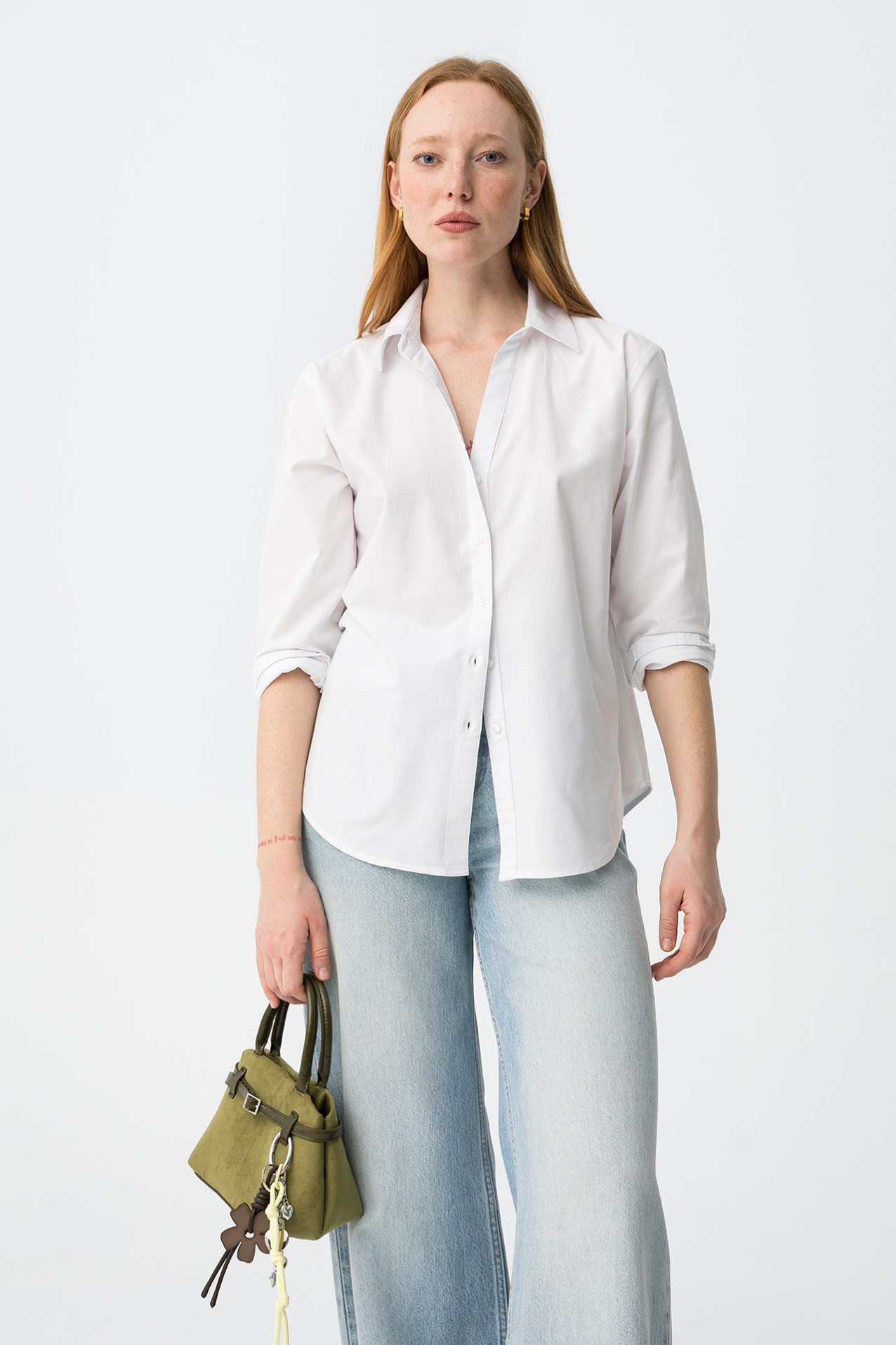 White Oversize Button-up Shirt