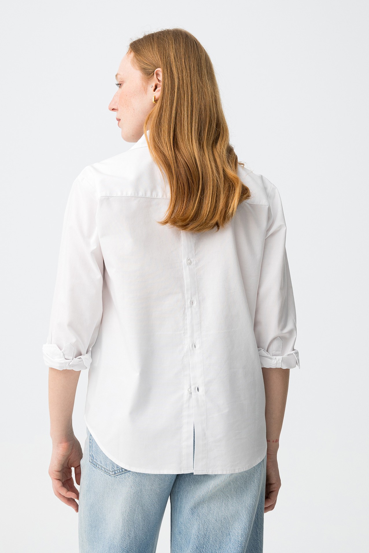 White Oversize Button-up Shirt