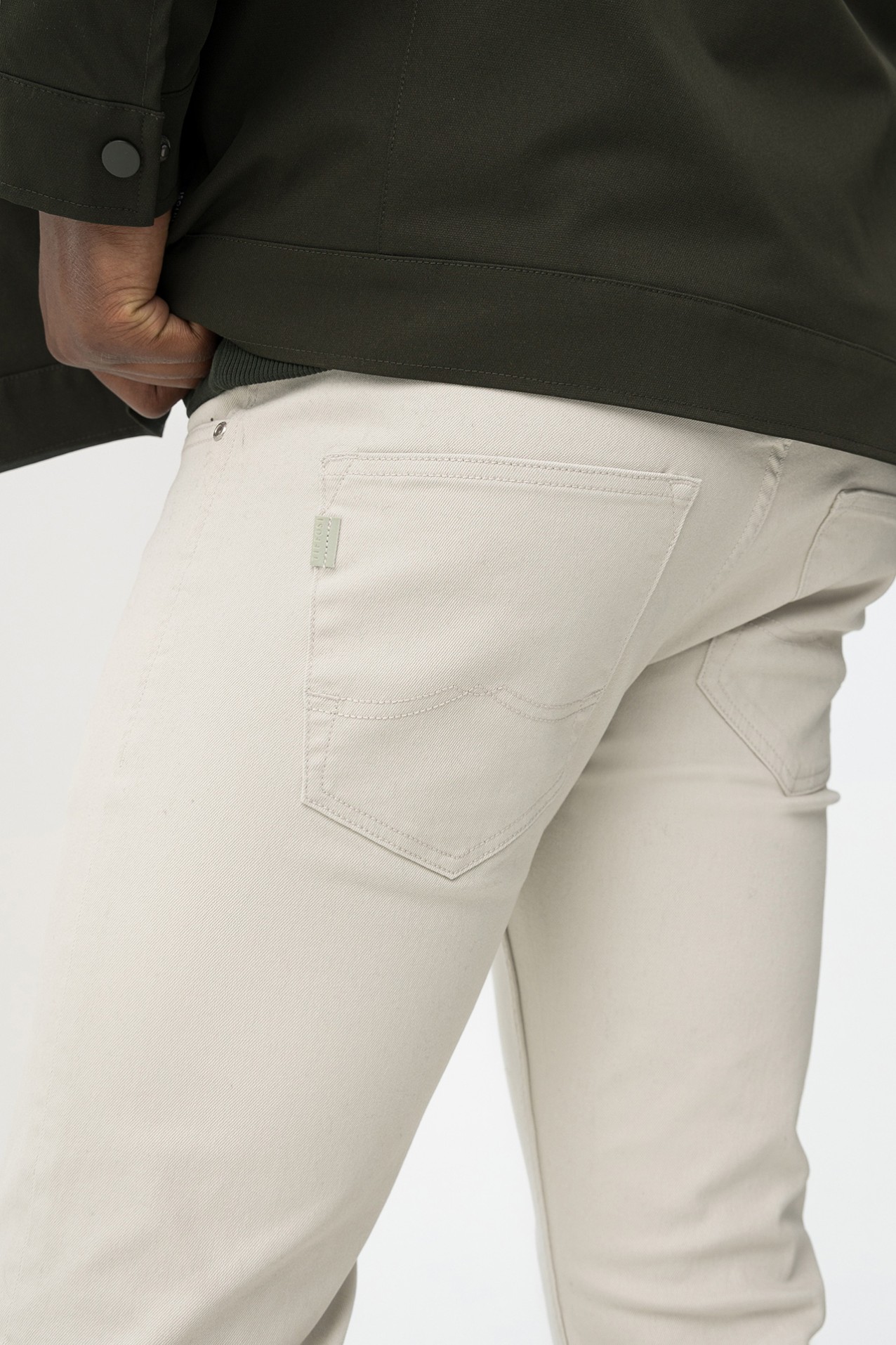 Beige Comfort Fit Jeans