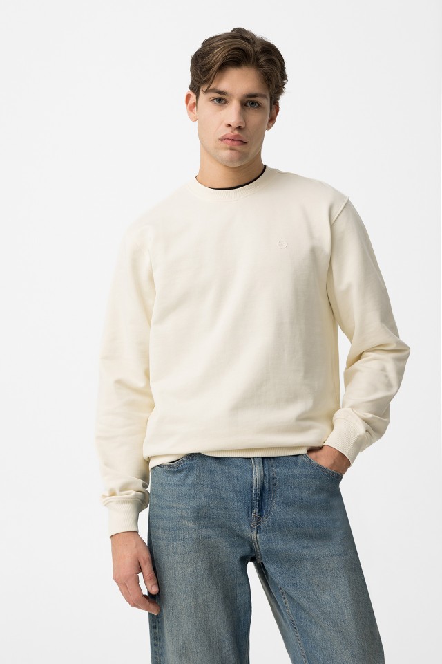 Beige Regular Sweatshirt