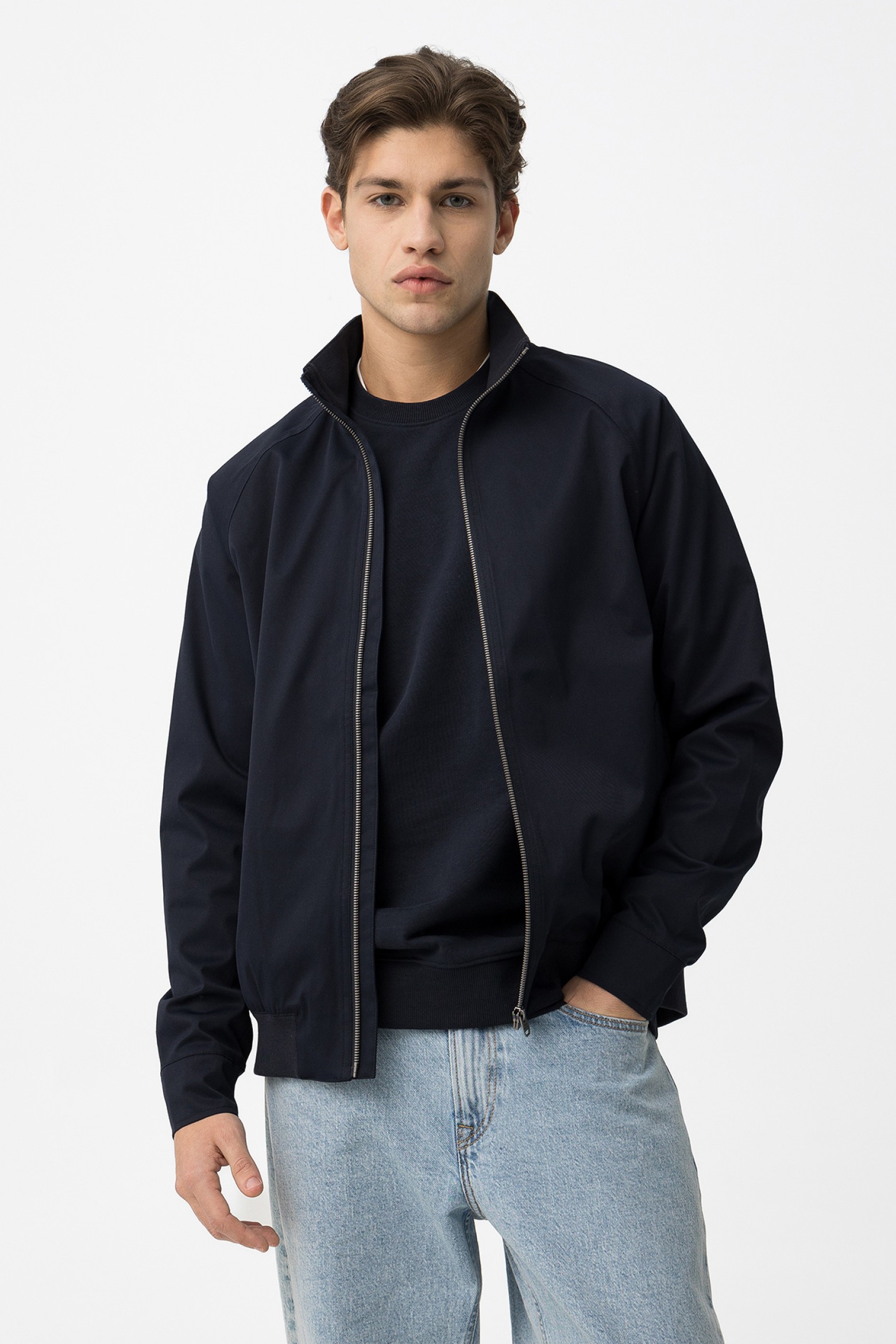 Navy Blue Casual Jacket