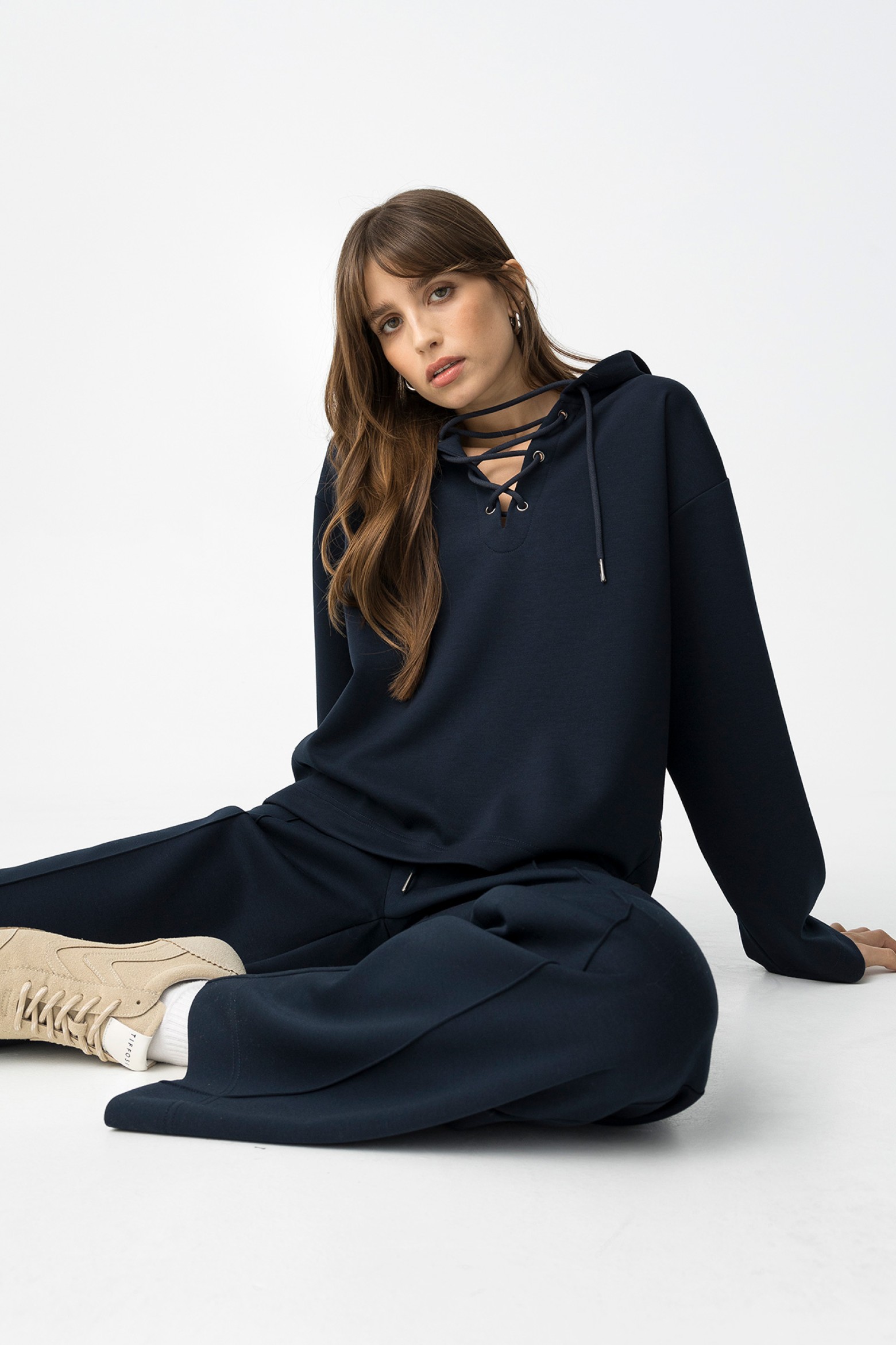 Dark Blue Hoodie Sweatshirt