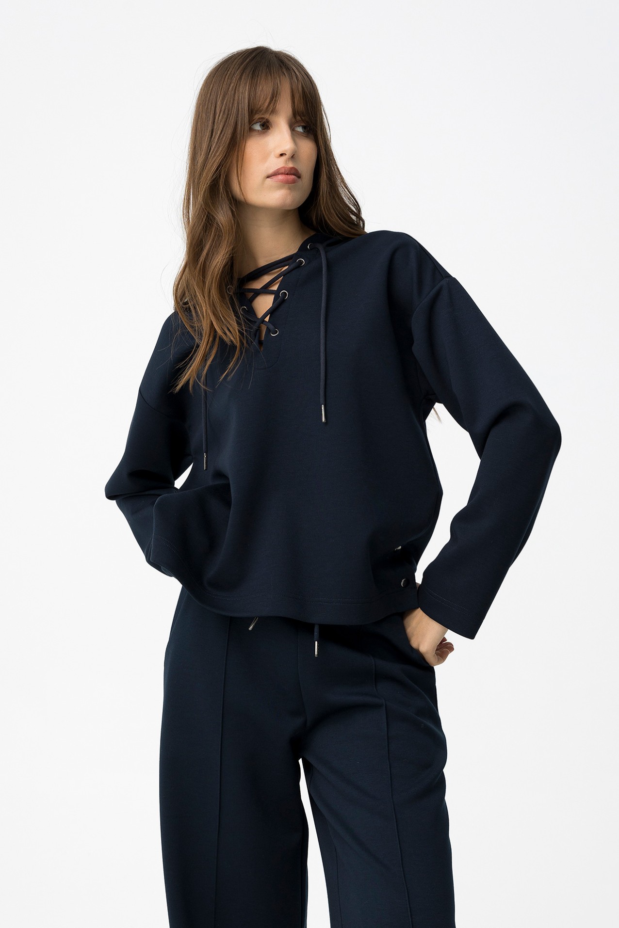 Dark Blue Hoodie Sweatshirt
