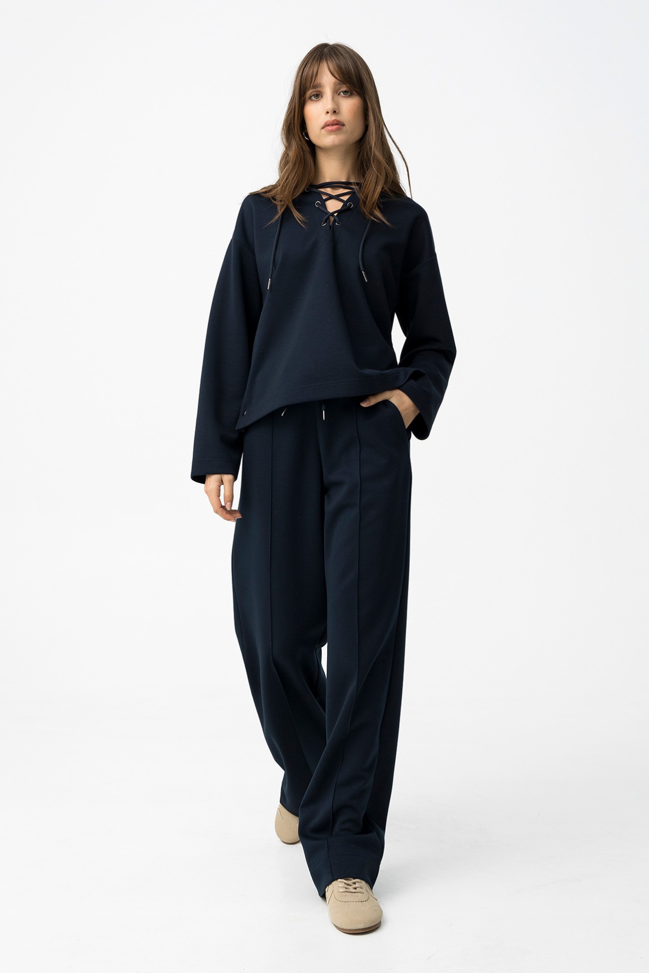 Dark Blue Hoodie Sweatshirt