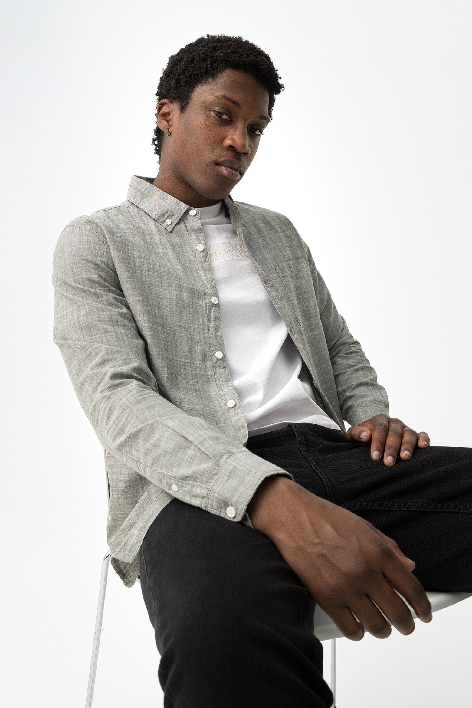 Grey Long Sleeve Shirt