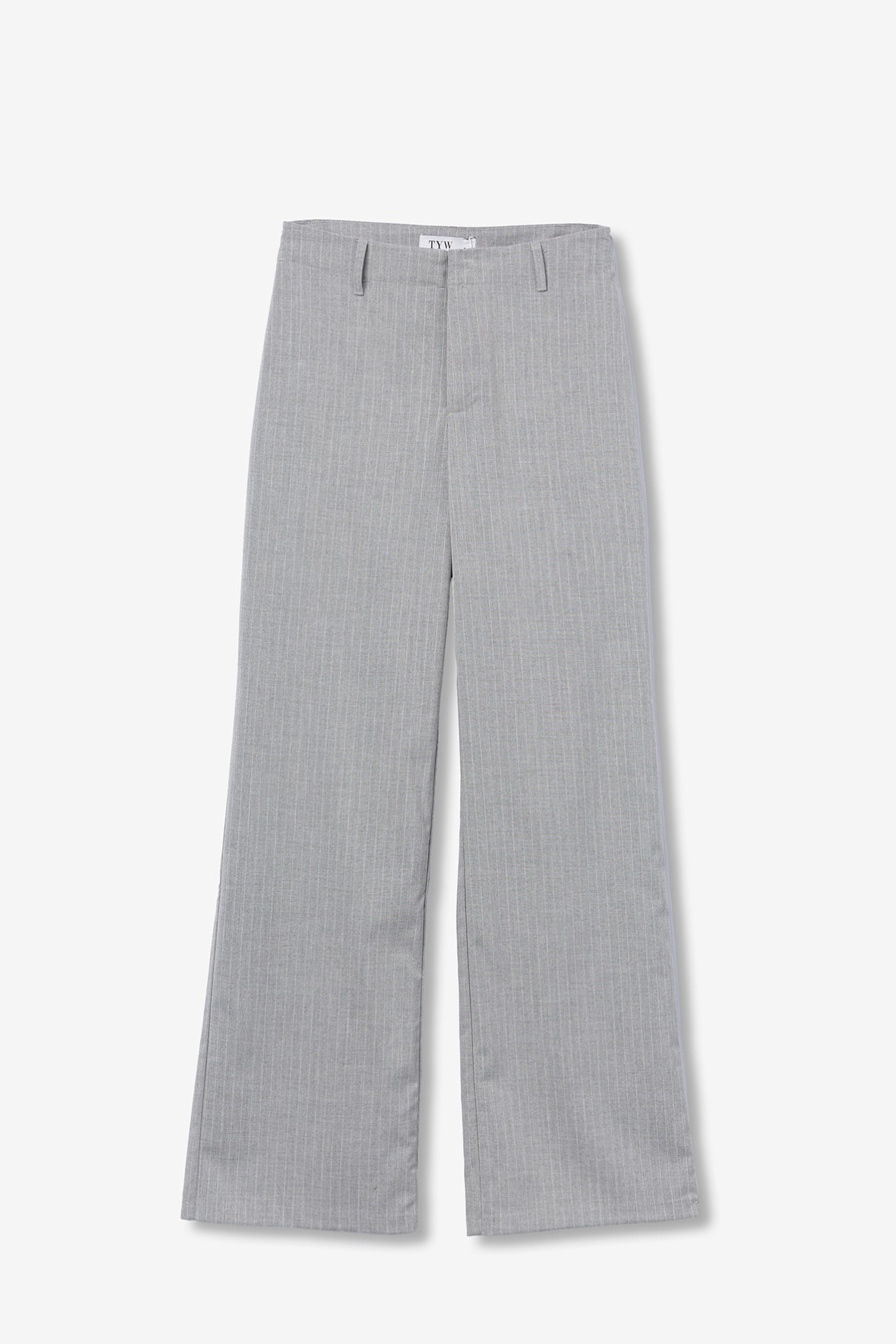 Gray Straight-Leg Trousers