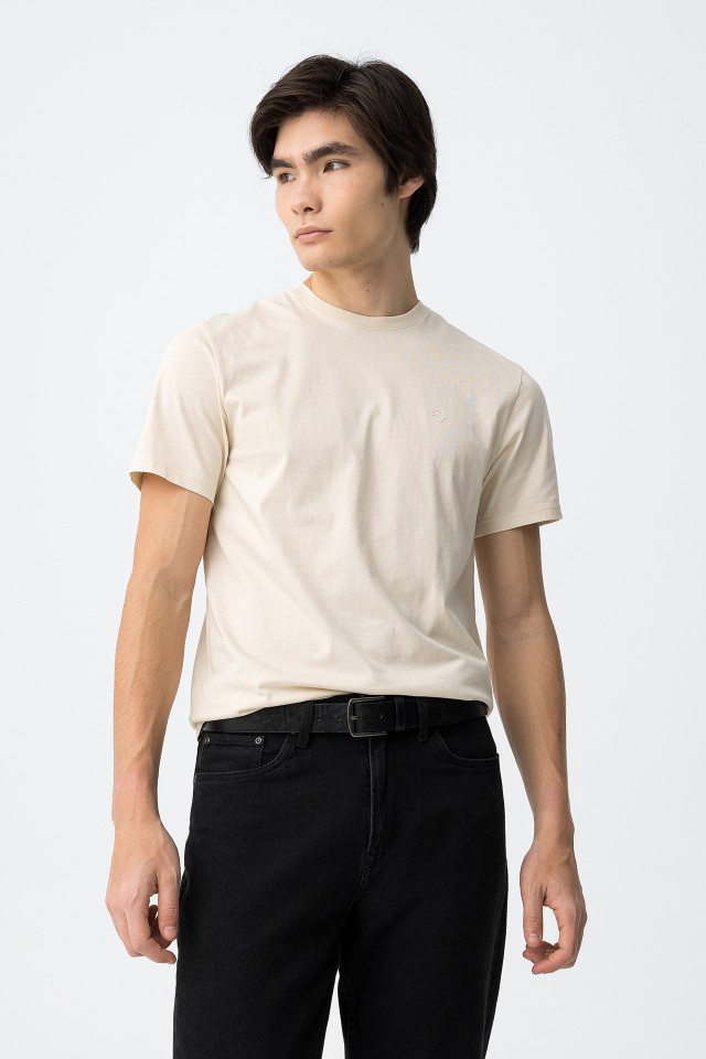 Camiseta de Algod�n con Relieve