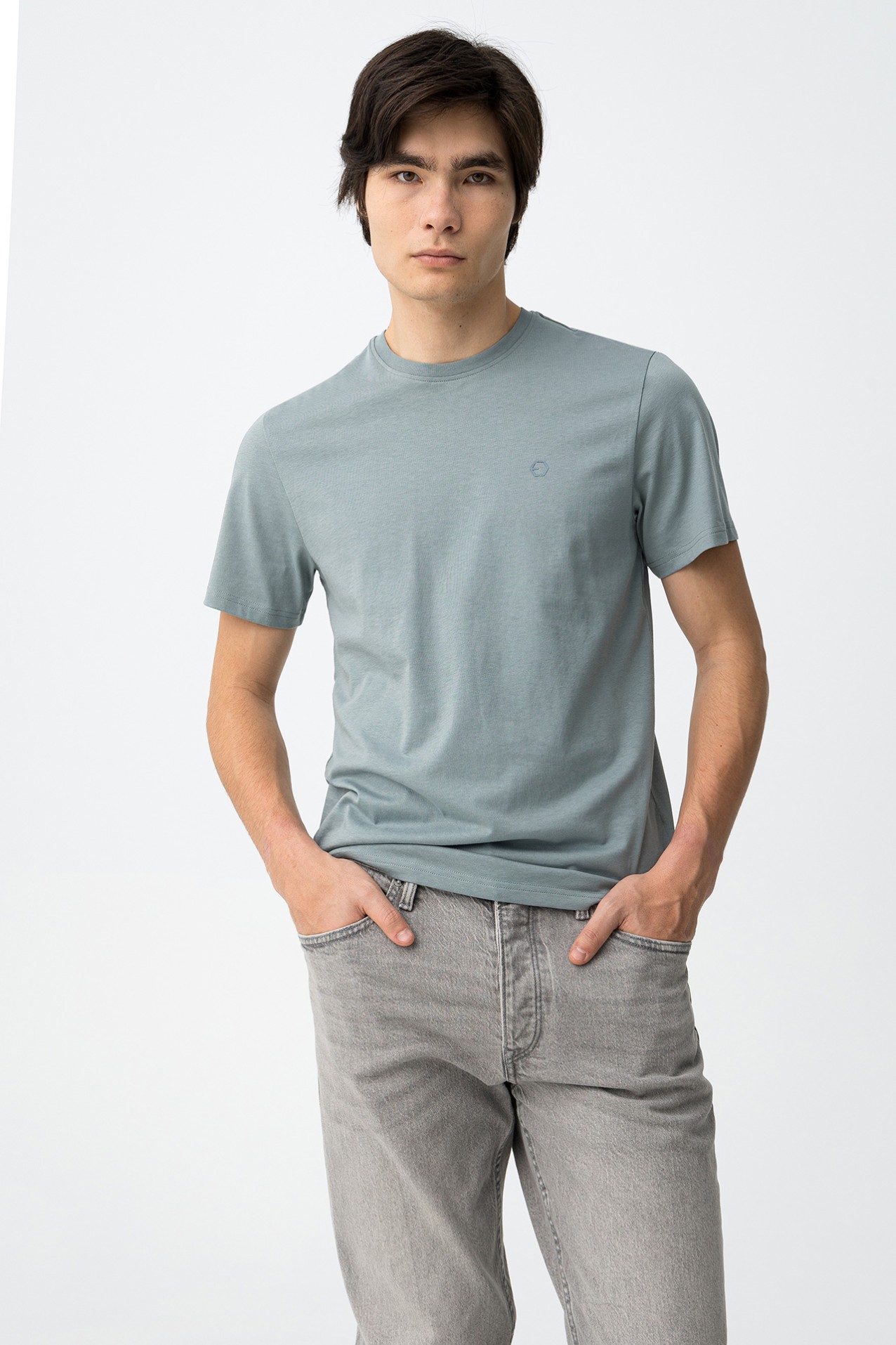 T-shirt de Algod�o com Relevo