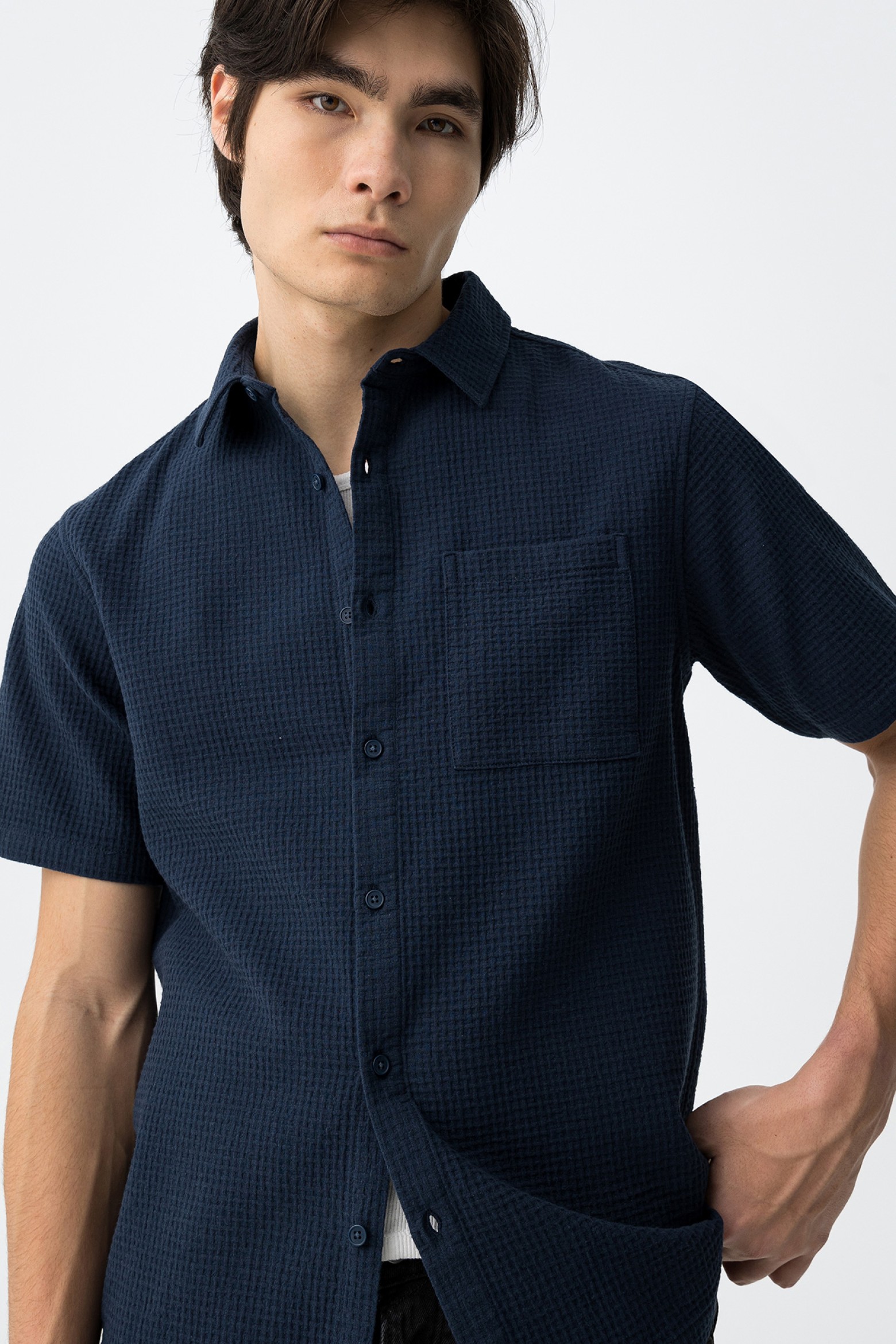 Camisa azul manga corta - 10065622_793 - Tiffosi