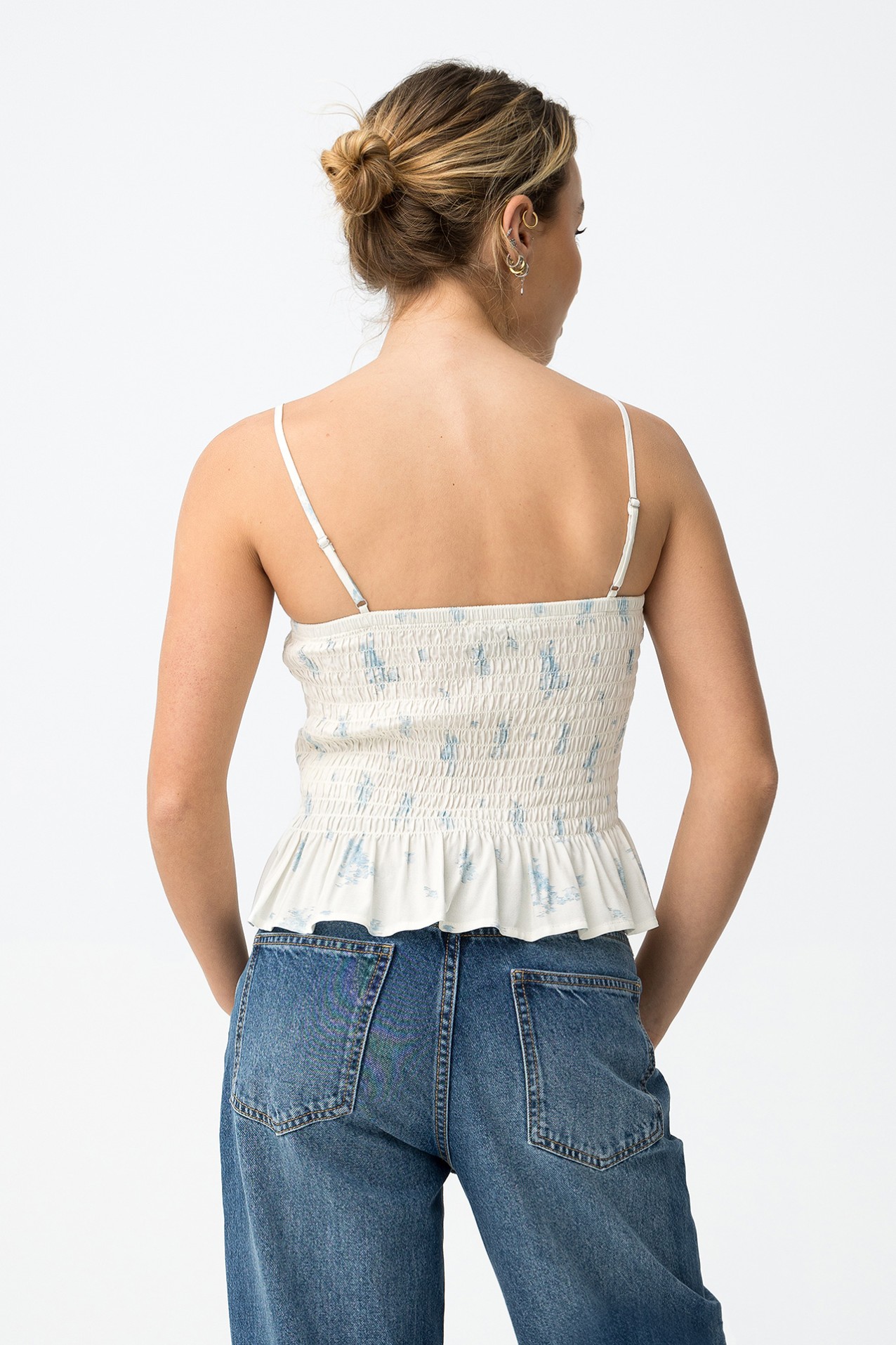 Cream Super Slim Top