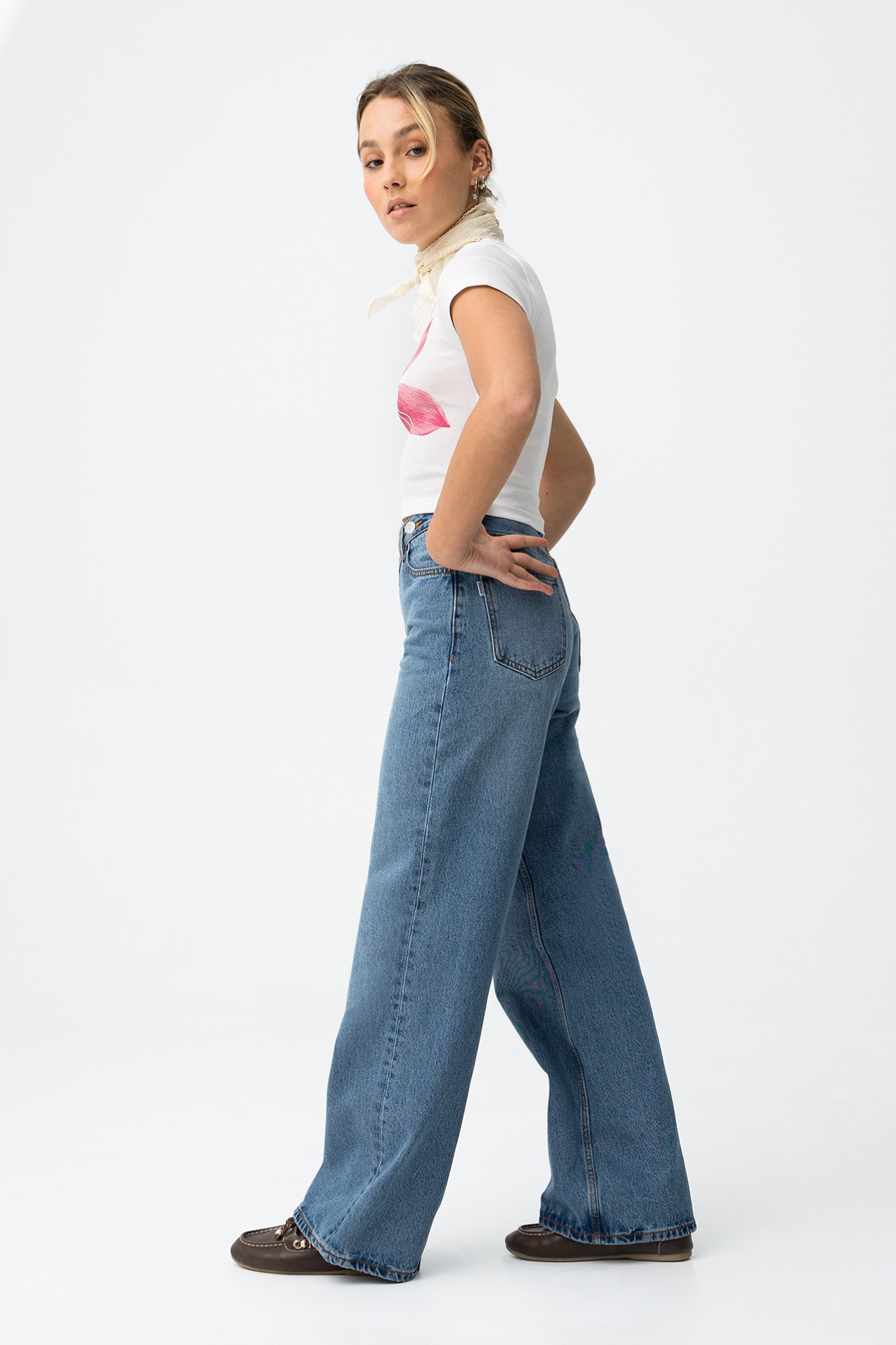 Wide Balloon Denim Jeans