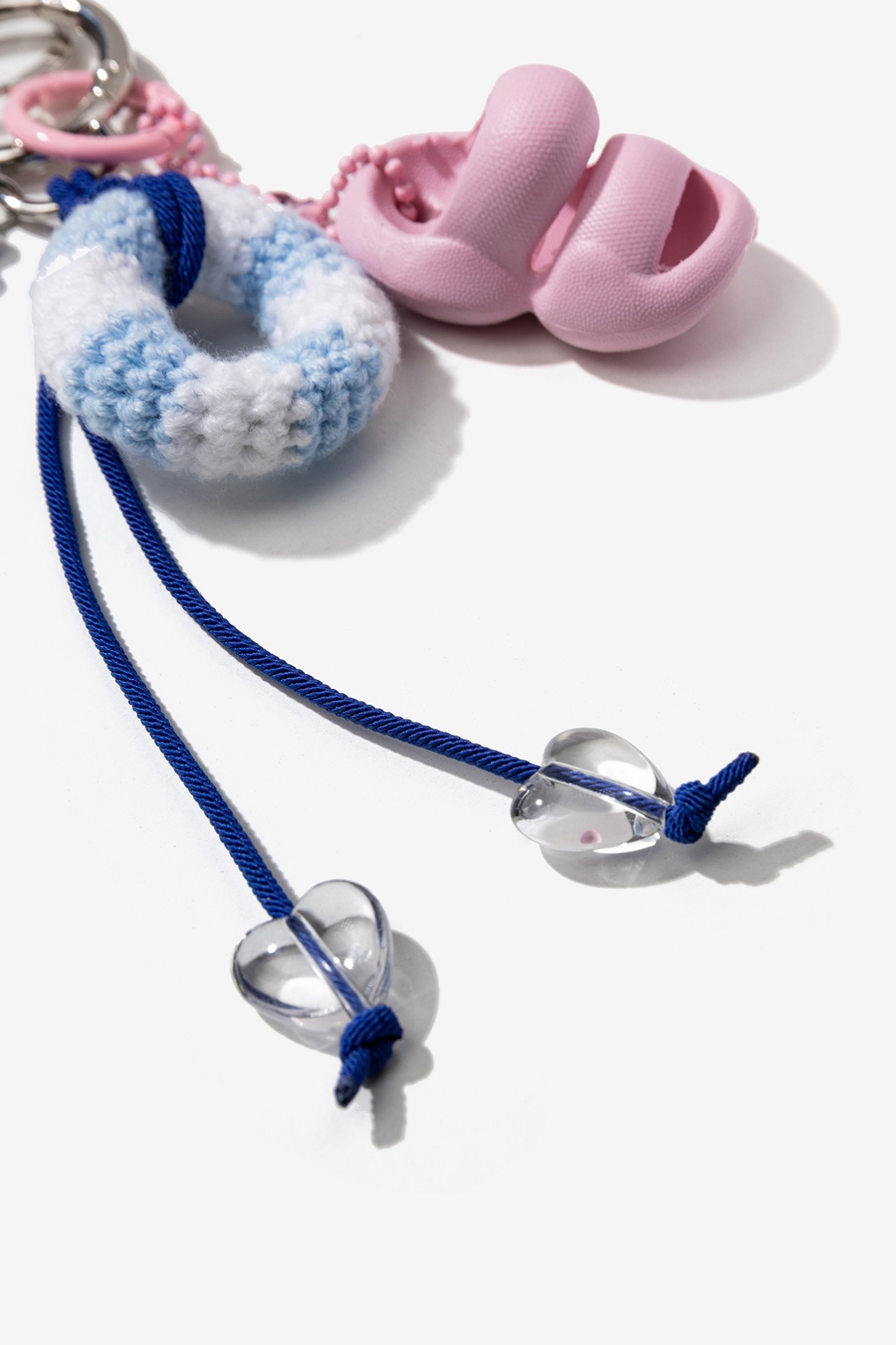 Porta-chaves azul e rosa