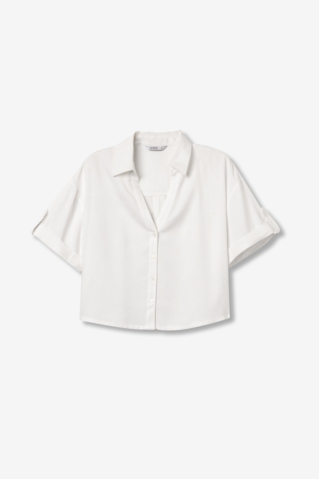 Camisa corta color crudo Camisa corta color crudo