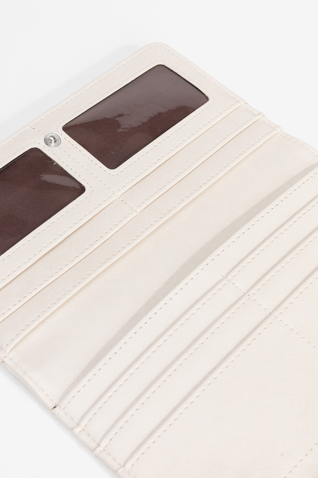 Beige Wallet with Silver Closure - 10066742_110 - Tiffosi