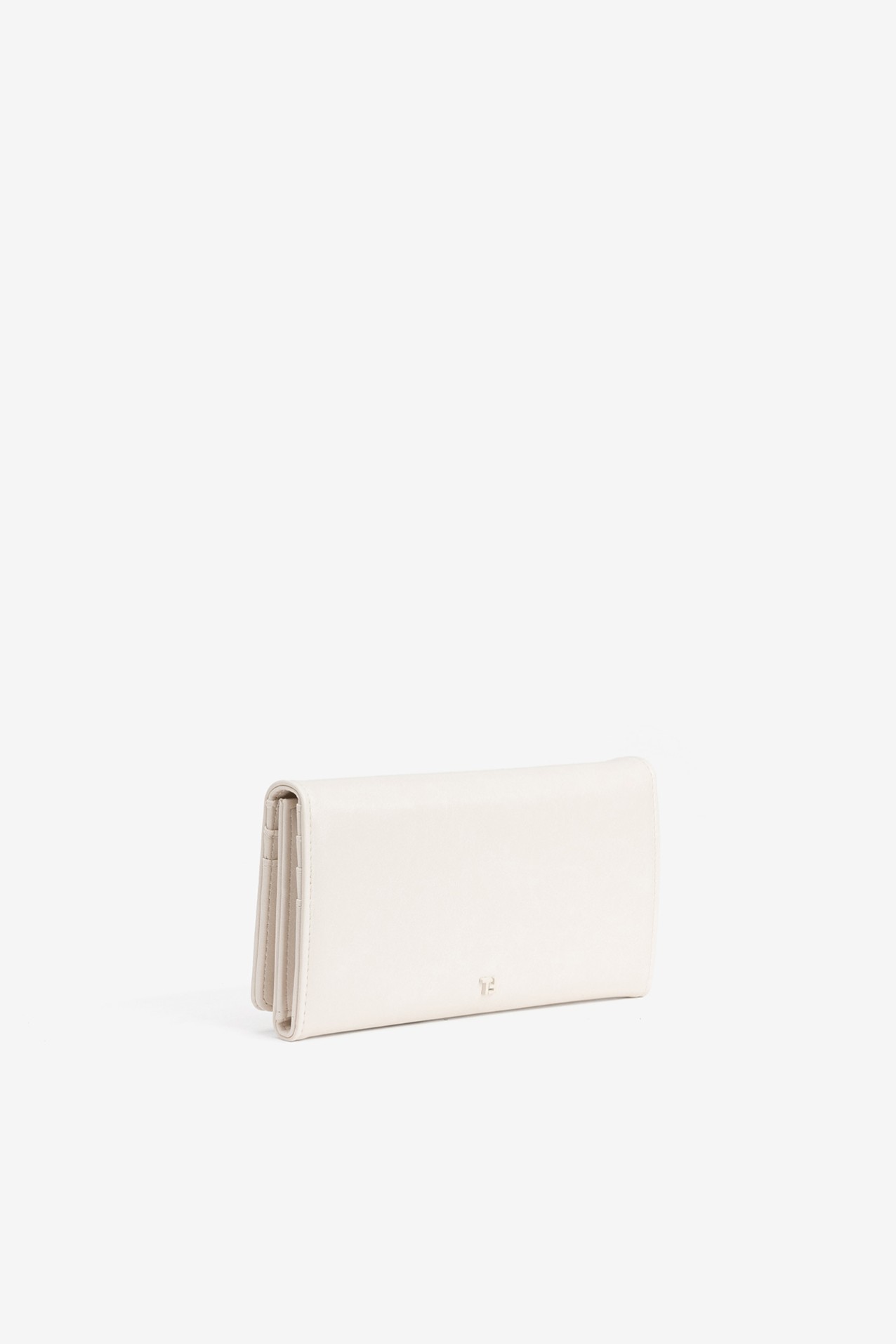 Beige Wallet with Silver Closure - 10066742_110 - Tiffosi
