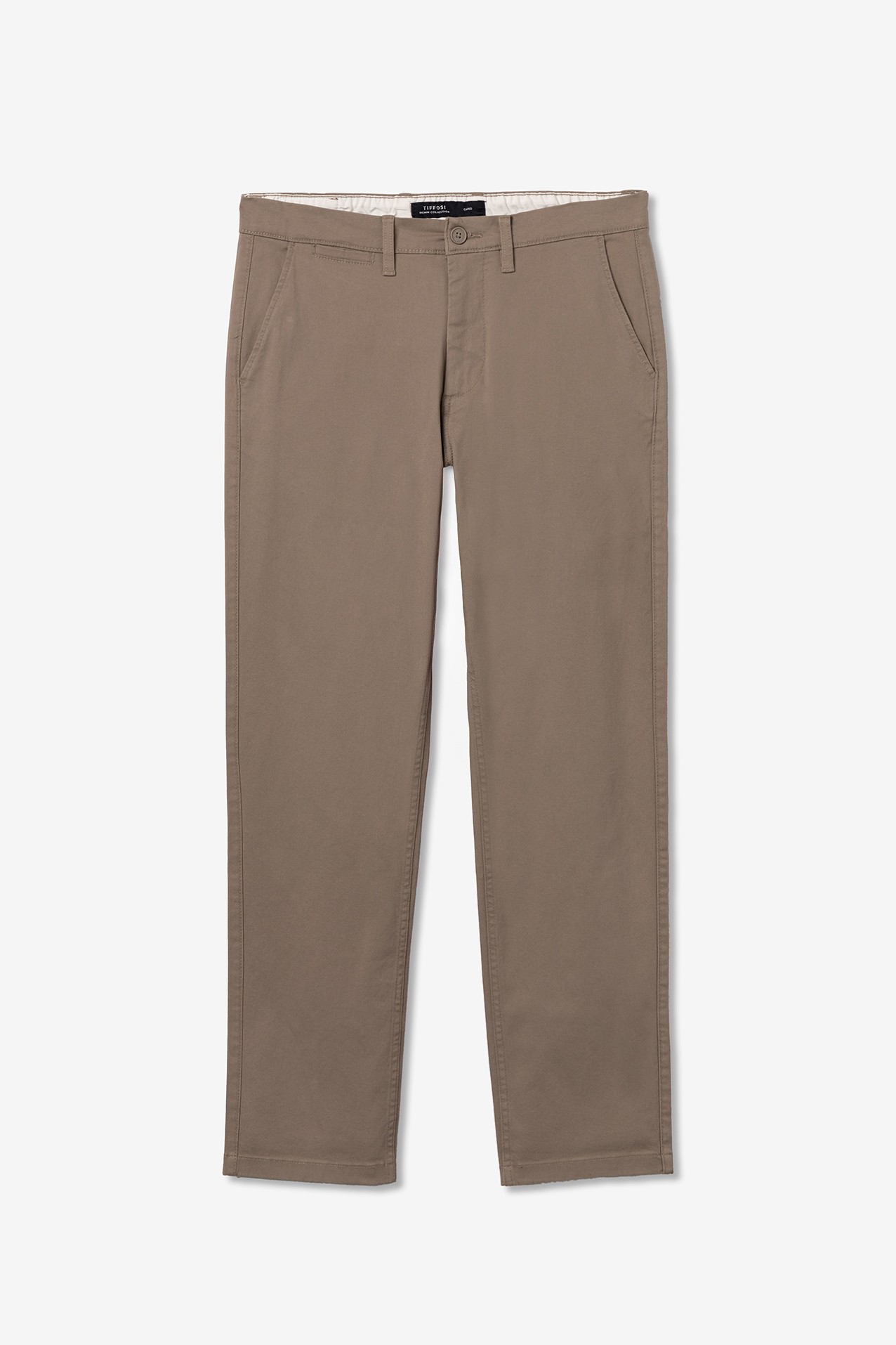 Beige Relaxed Fit Trousers