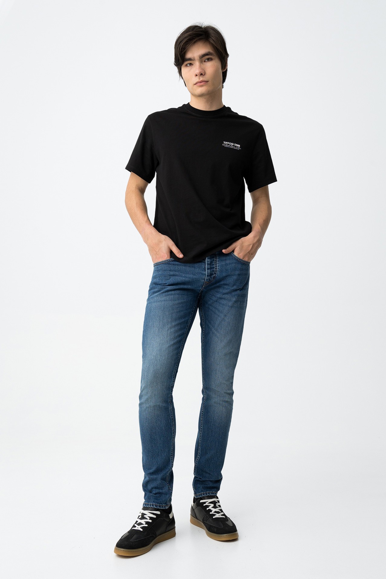 Jeans ajustados azul medio