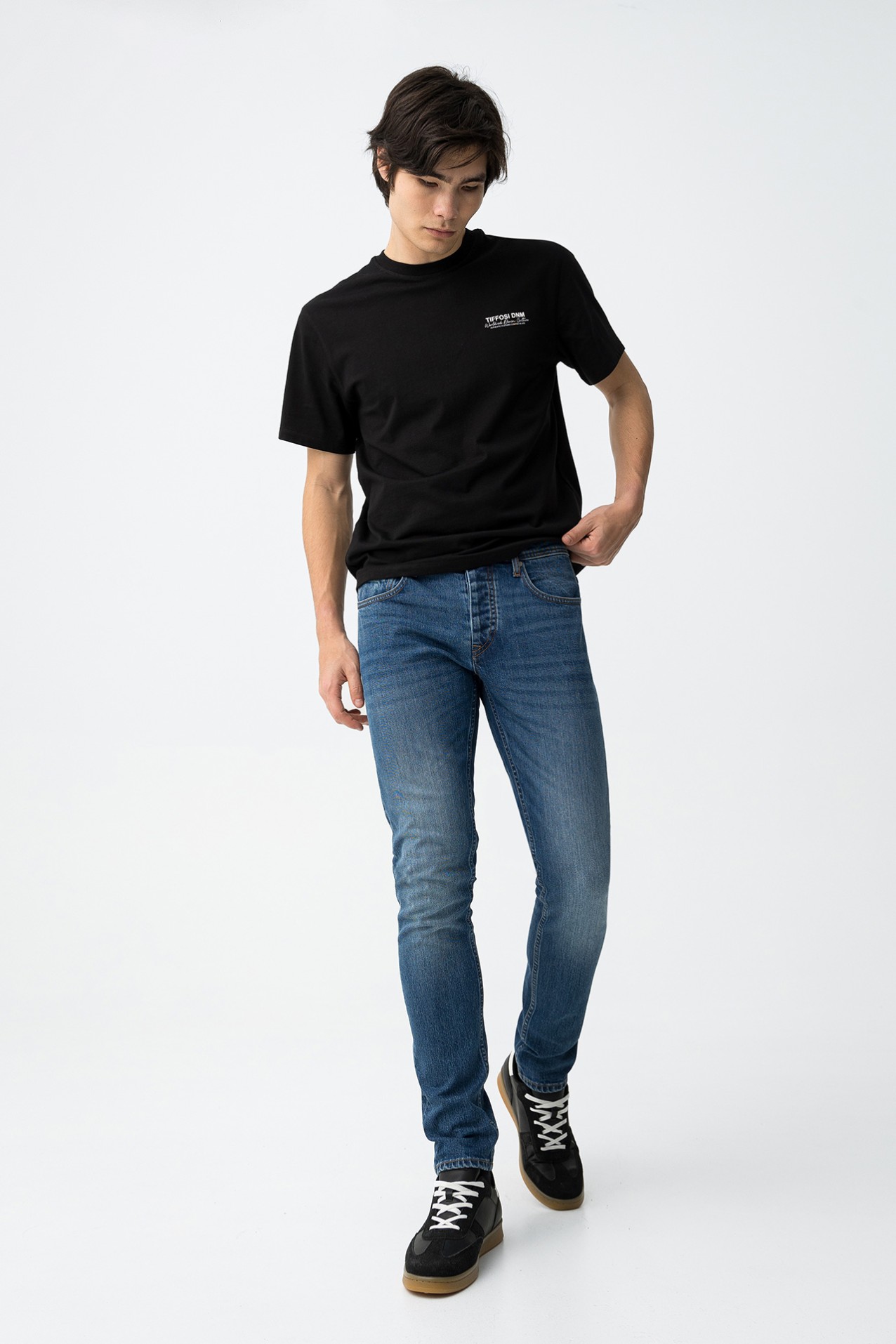 Jeans ajustados azul medio