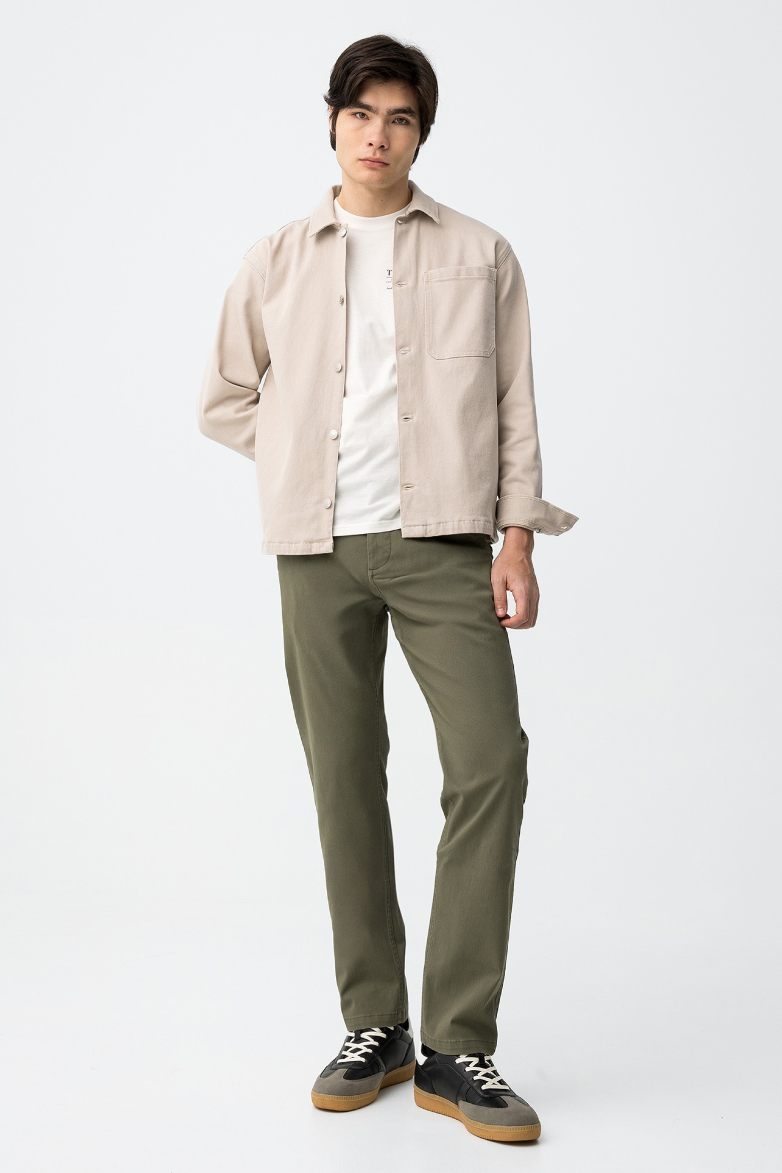Relaxed Fit Green Trousers