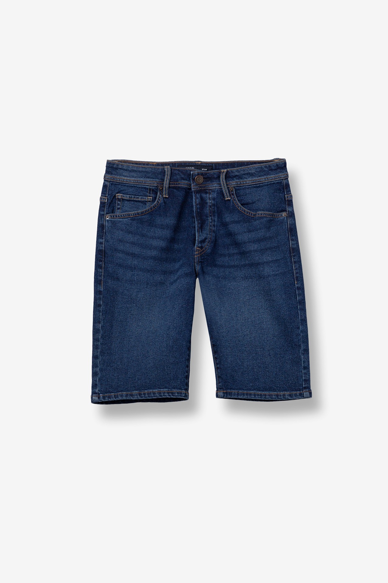 Dark Blue Slim Denim Shorts