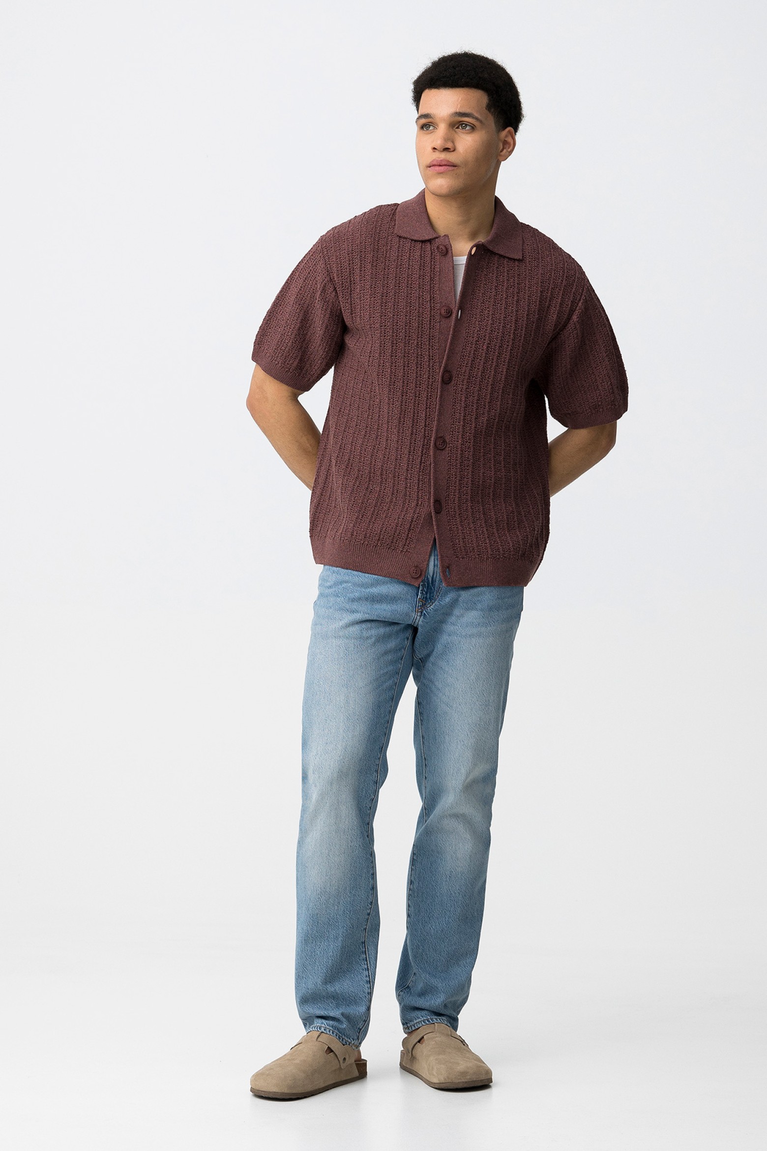 Jeans direito azul claro