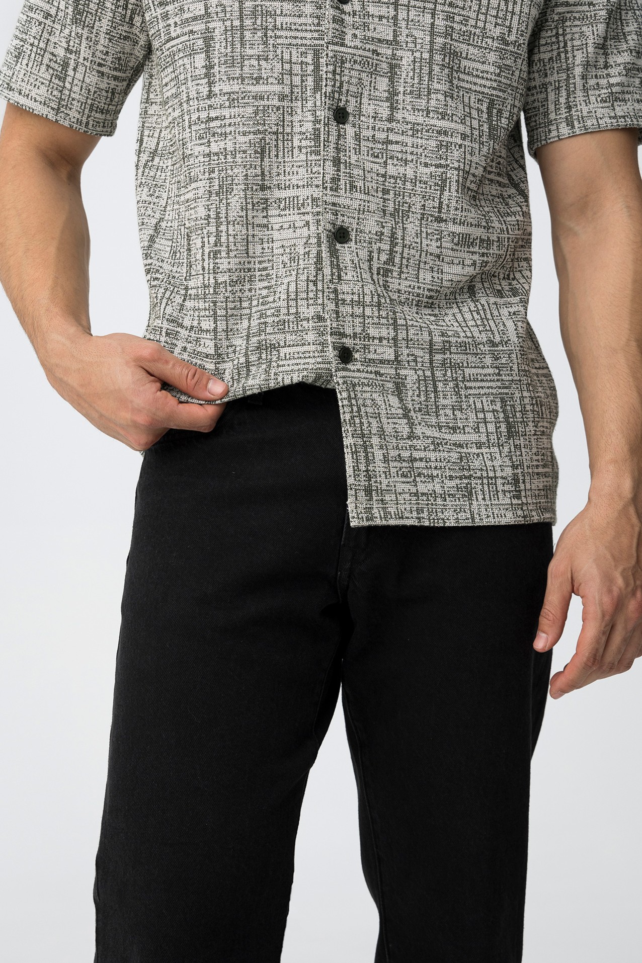 Jeans corte direito preto