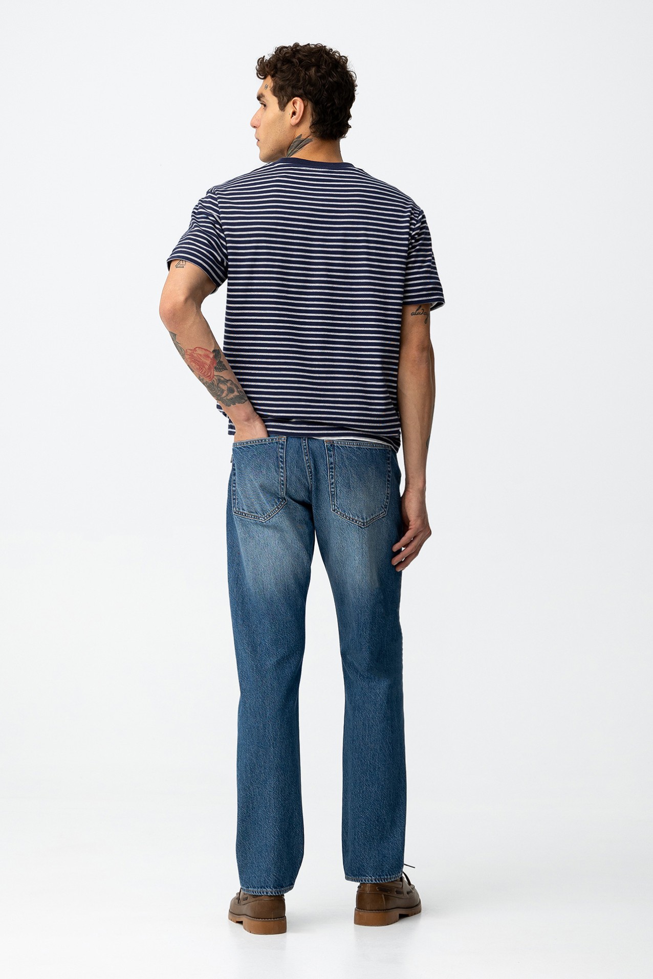 Jeans rectos azul cl�sico