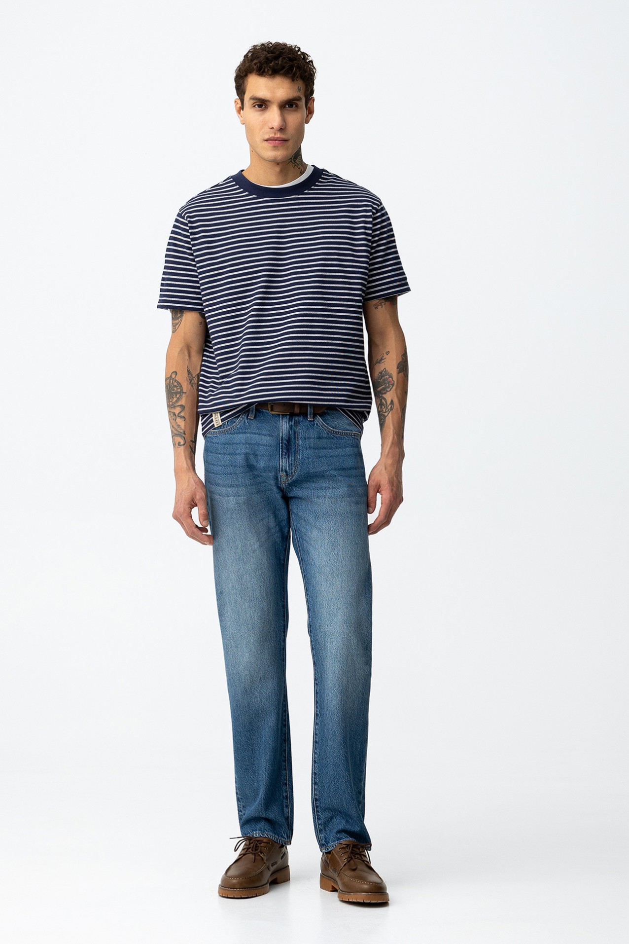 Jeans rectos azul cl�sico