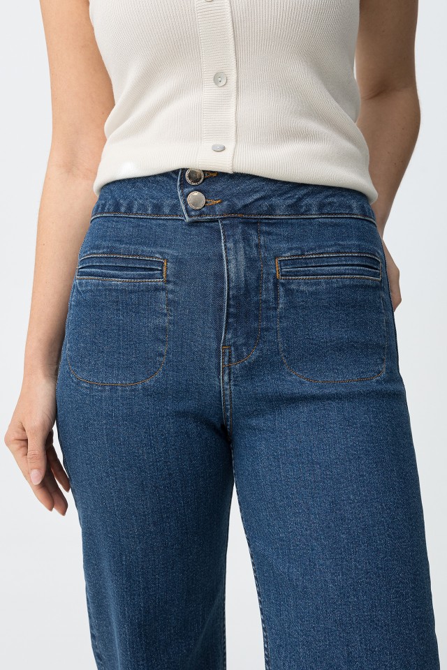 Wide Leg Blue Jeans Wide Leg Blue Jeans
